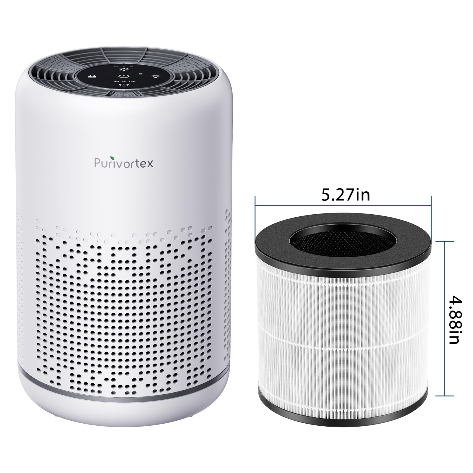 Replacement Filter For Purivortex Ac300 Air Purifier, 3 In 1 True Hepa, High Efficiency Activated Carbon