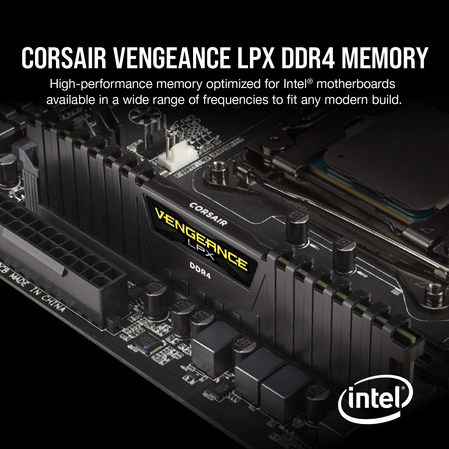 Corsair Vengeance Lpx Ddr4 Ram 16Gb (2X8Gb) 3200Mhz Cl16-18-18-36 1.35V Intel Amd Desktop Computer Memory - Black (Cmk16Gx4M2B32