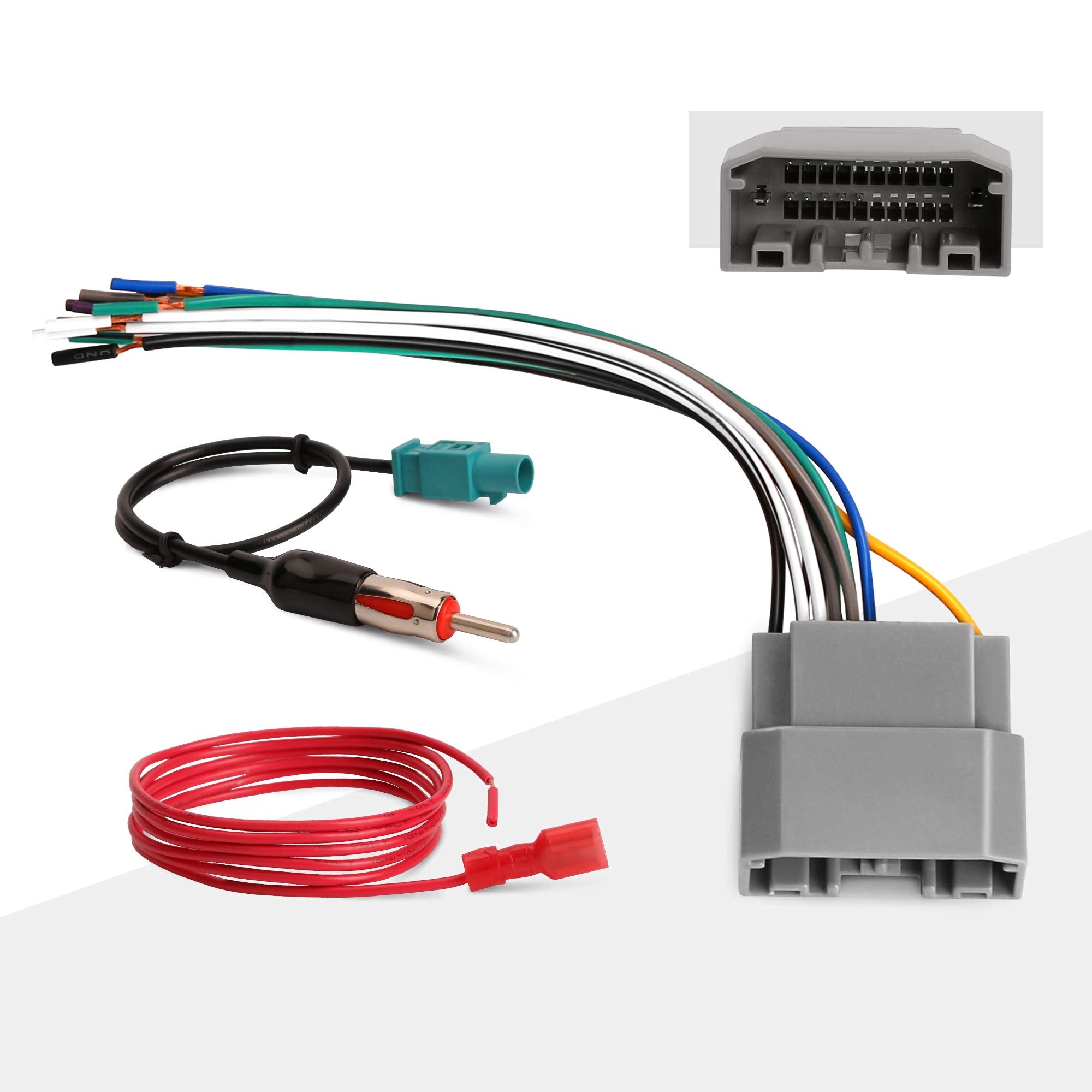 G Car Stereo Radio Wiring Harness Antenna Adapter Compatible With Some Jeep Dodge Chrysler