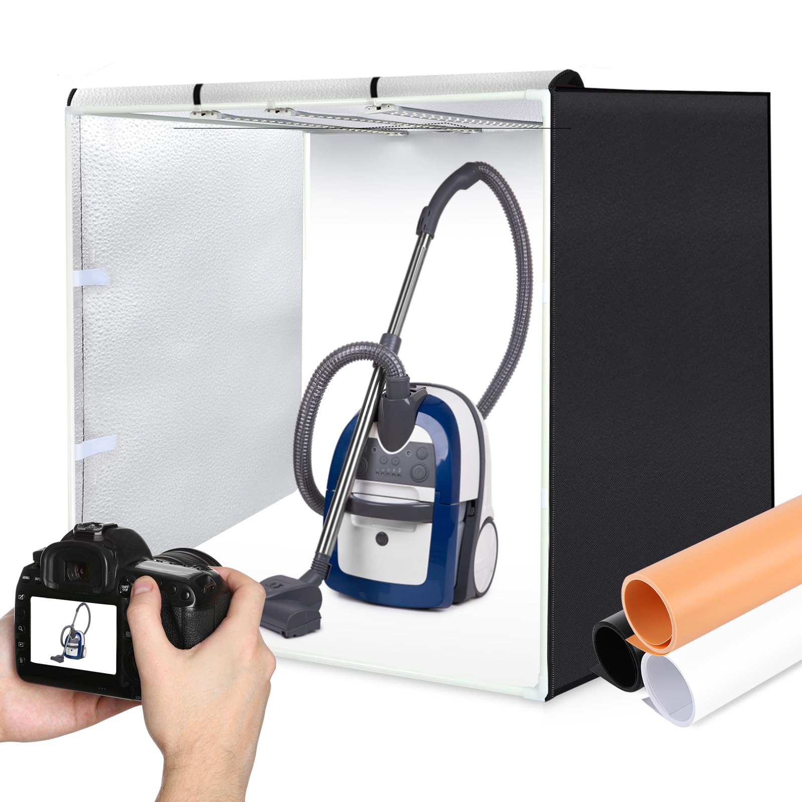 Light Box Photography, Puluz 32 Inch Large Photo Box Portable Studio Lightbox With 3 Light Strips 234Pcs Led Lights Picture Boot