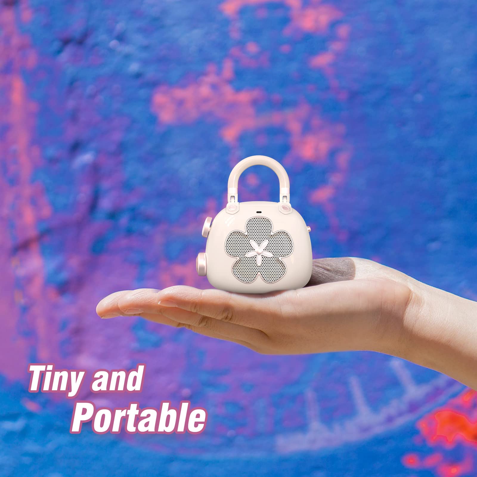 Doss Candy Cute Bluetooth Speaker, Mini Portable With Mighty Sound, Retro Stylish Design, Adorable For Room, Desk Decoration, Present For Minors, Women Purple