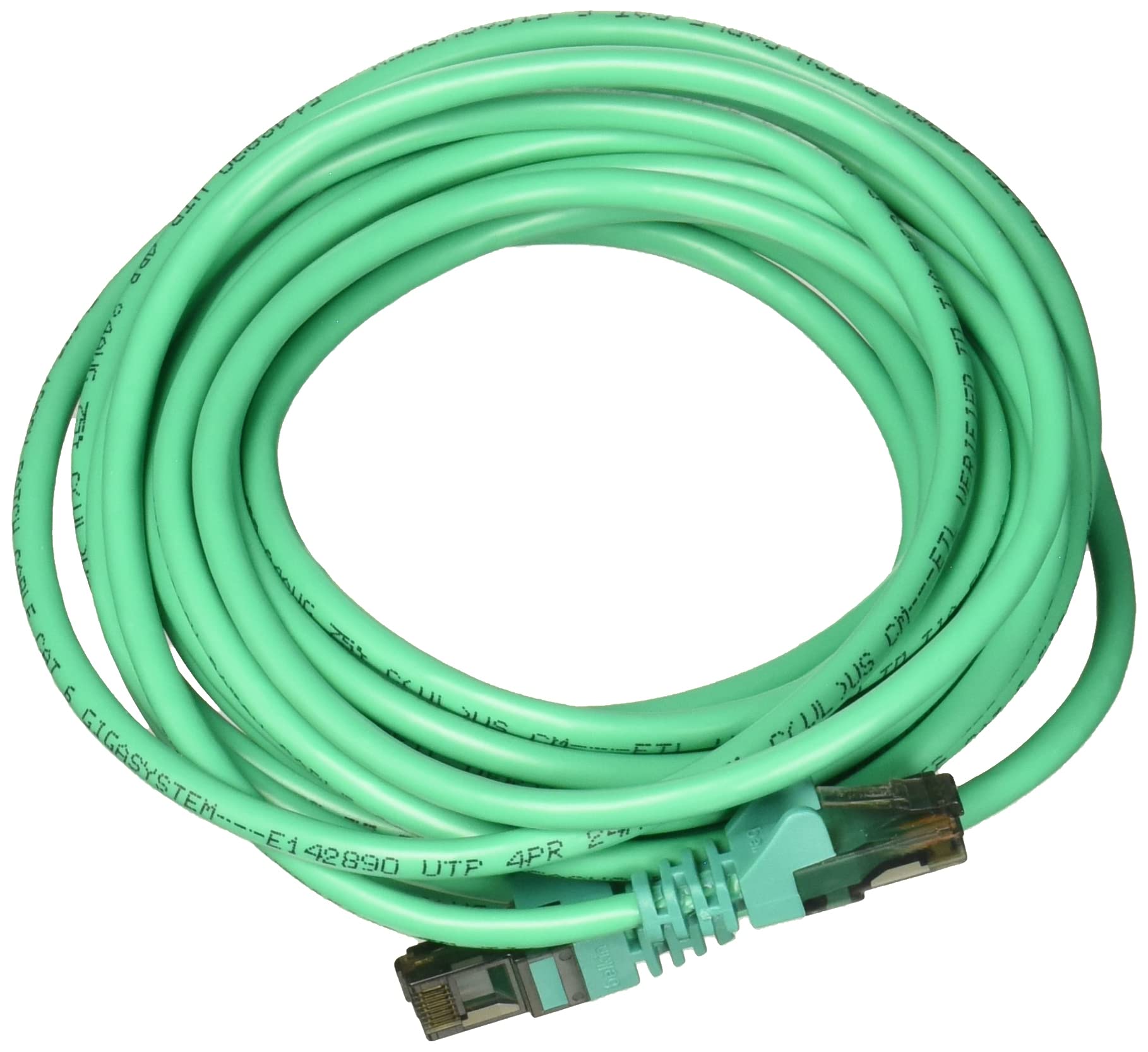 Belkin A3L980 20 Grn S Cat6 Snagless Patch Cable Rj45M/Rj45M; 20 Green
