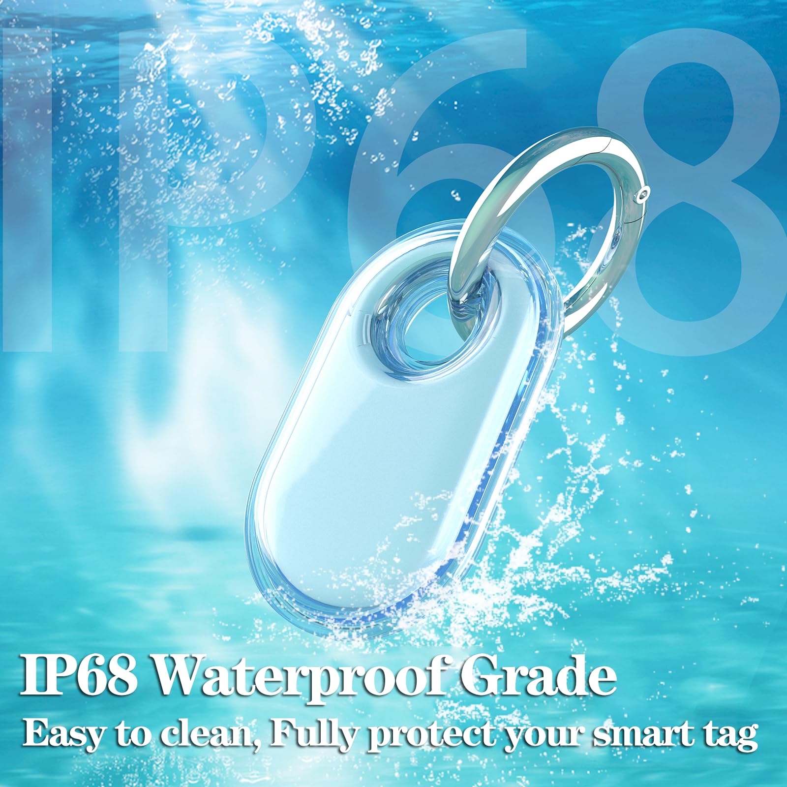 2 Pack Waterproof Compatible With Samsung Galaxy Smarttag2 Holder, Tpu Gps Tracker Protective Case For Samsung Tag 2 With Keycha