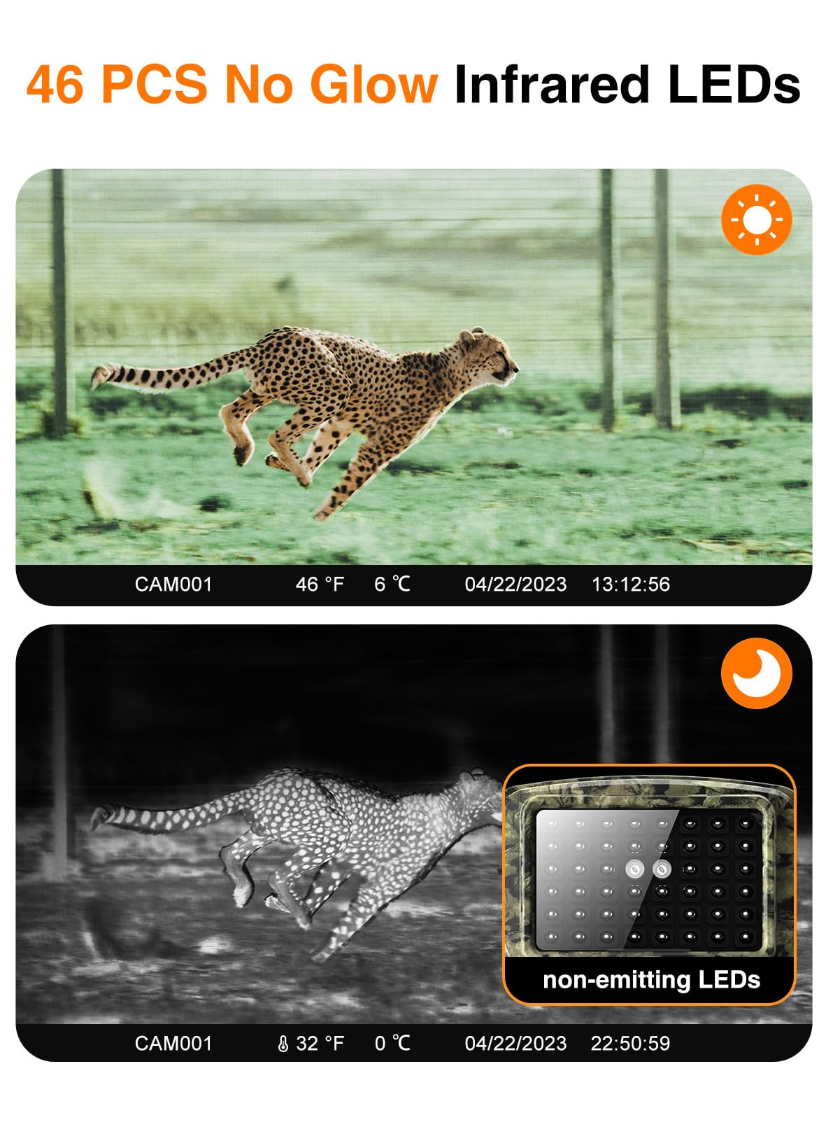 Dargahou Trail Camera   4K 48Mp Game Camera With Night Vision, 0.05S Trigger Motion Activated Hunting Camera, Ip66 Waterproof, 1