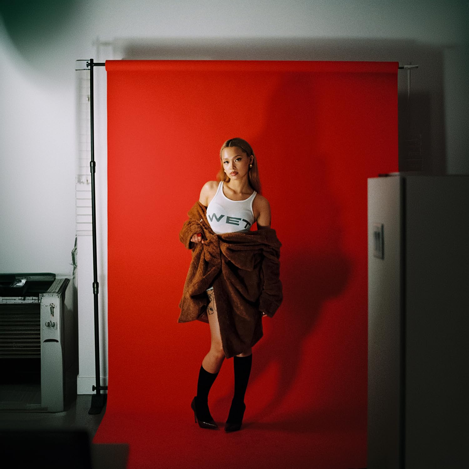 Kate Seamless Paper Backdrop Red Paper Backdrop Seamless Backdrop Paper Rolls (53''X16.4' Scarlet)