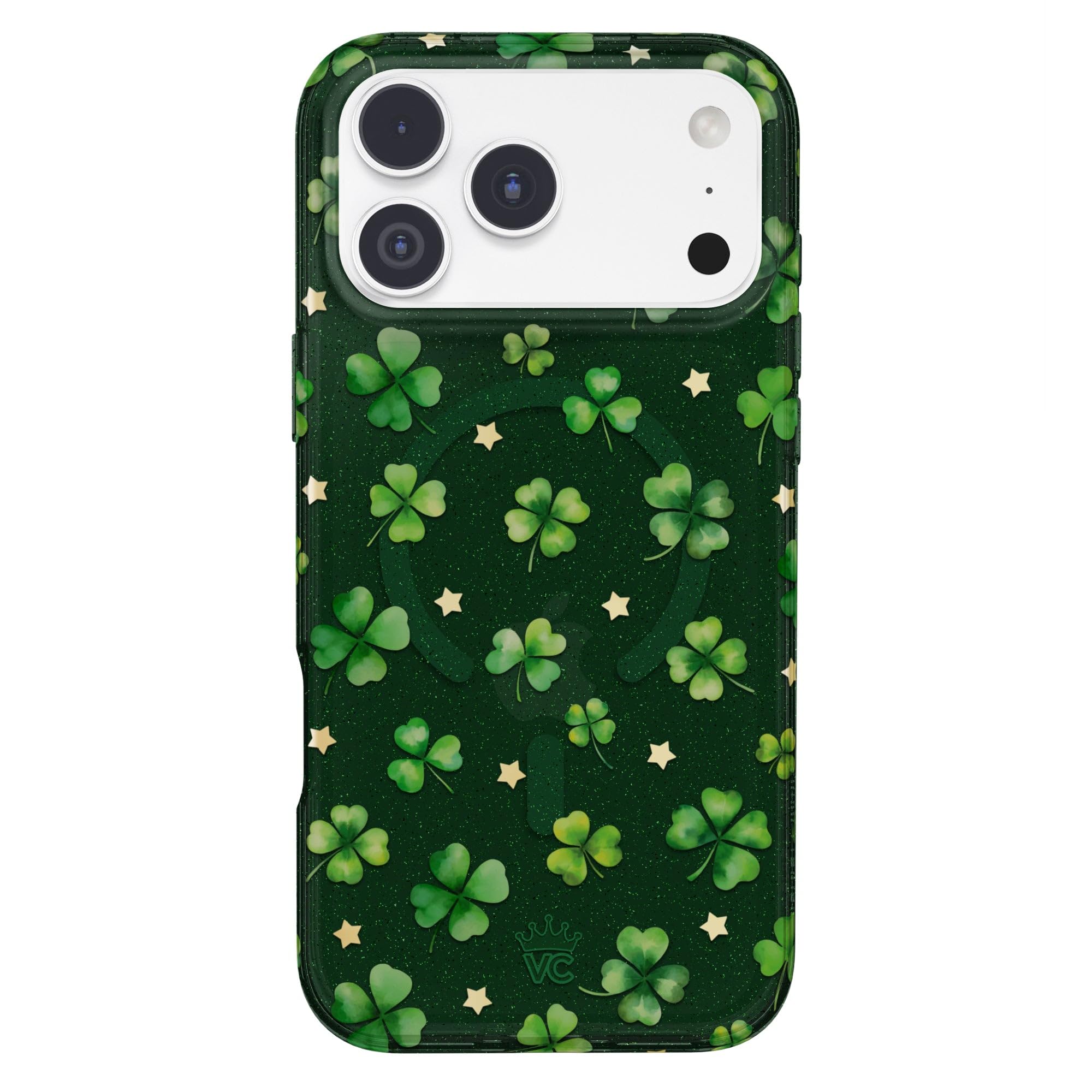 VELVET CAVIAR Case for iPhone 17 Pro Max | Compatible with MagSafe | 10ft Drop Tested | Green St Patricks Day Cases | Lucky Clo