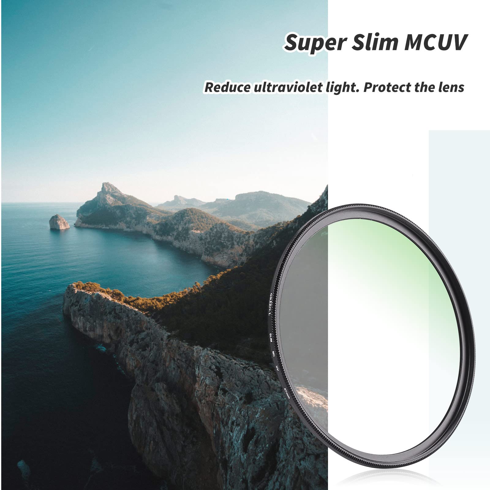 Green.L 86Mm Mc Uv Filter,Ultra Slim Protection Filter, Scratch Resistant Multi Coated Uv Filter 86Mm For Camera Lens