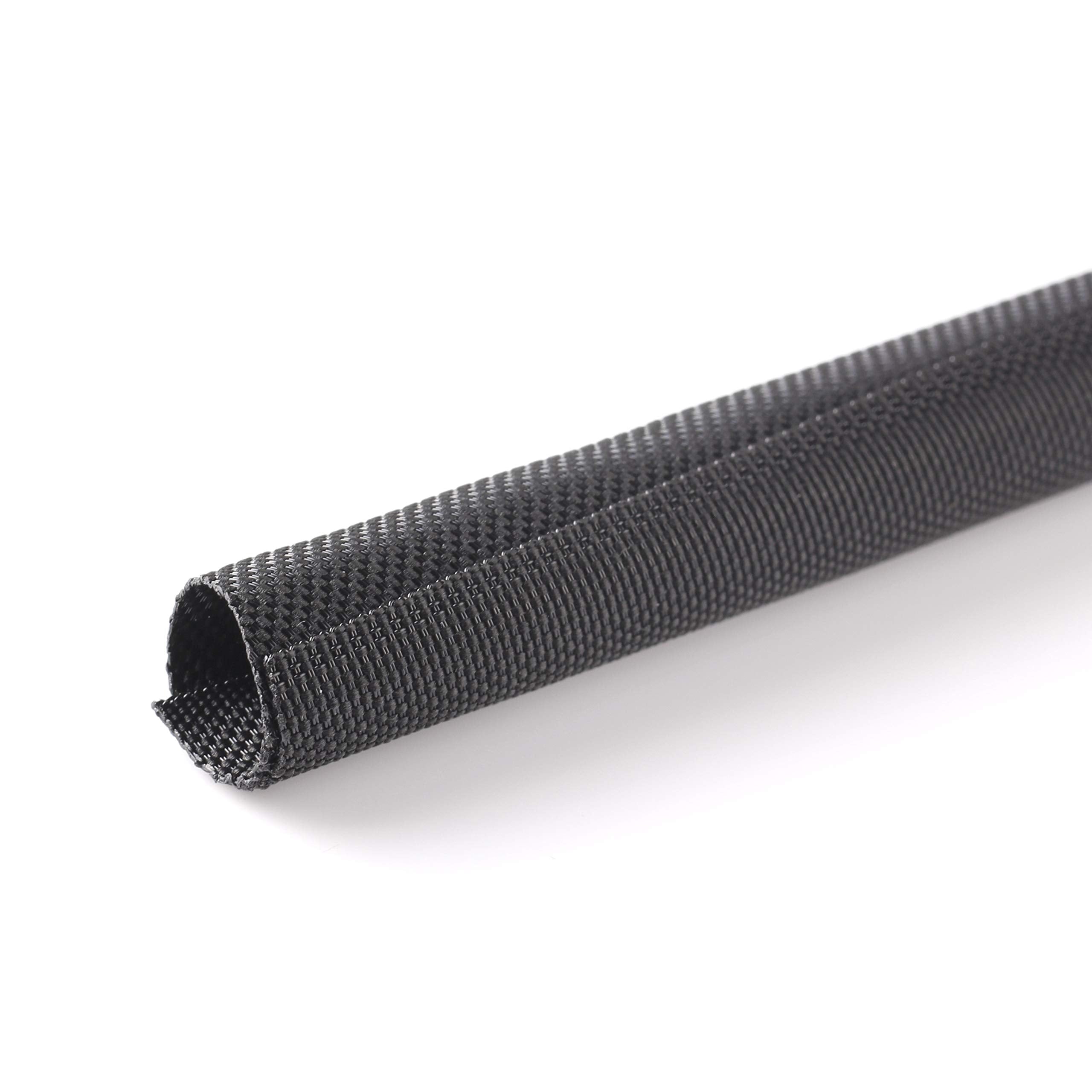 Mgi Speedware Woven Mesh Split Sleeve Wire Loom For High Temperature Automotive Harness And Home Cable Management   25 Feet (1/4
