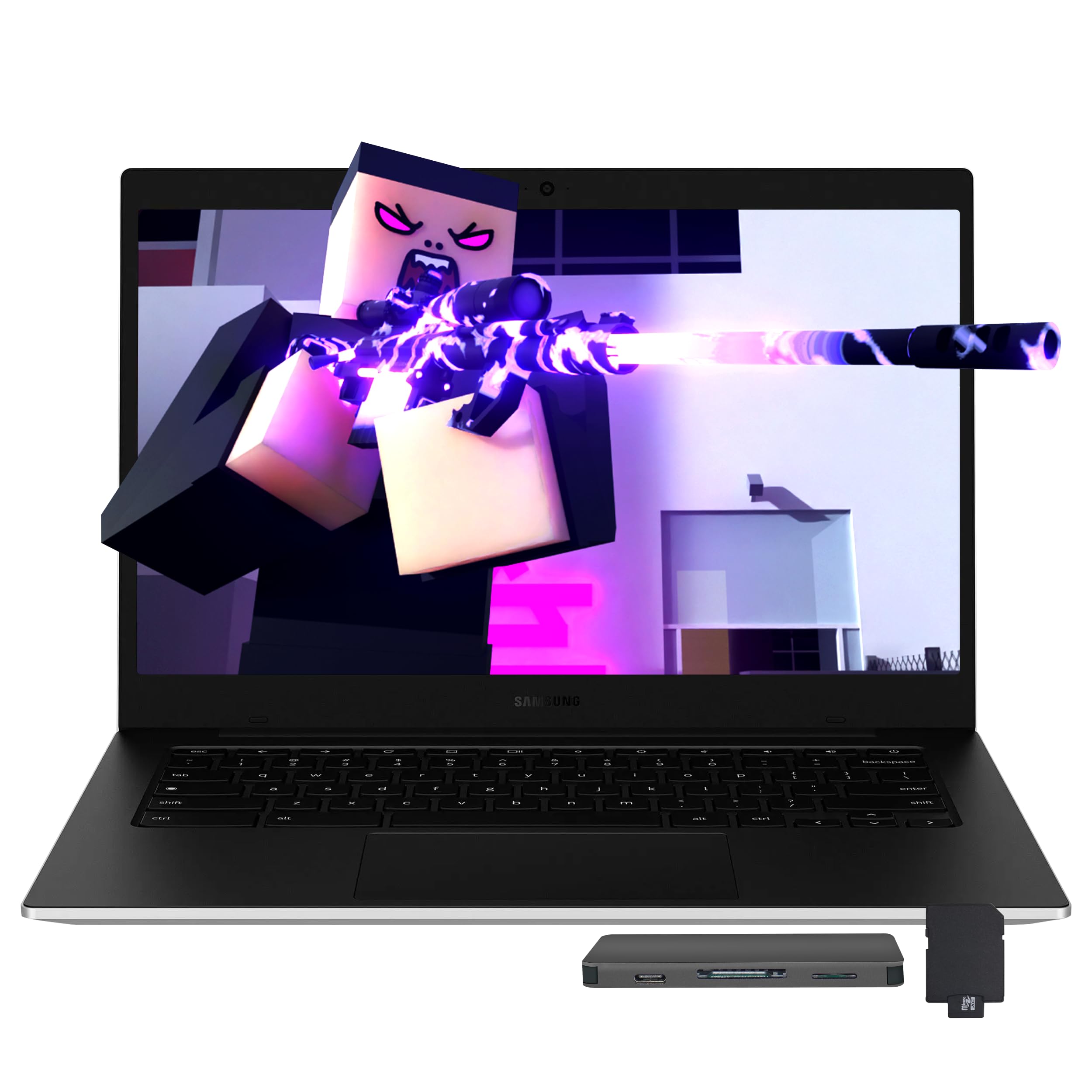 Samsung Galaxy Chromebook Go 14 LED HD Laptop, Intel Celeron N4500, 4GB LPDDR4X, 288GB Storage (128GB eMMC+160GB Docking Station