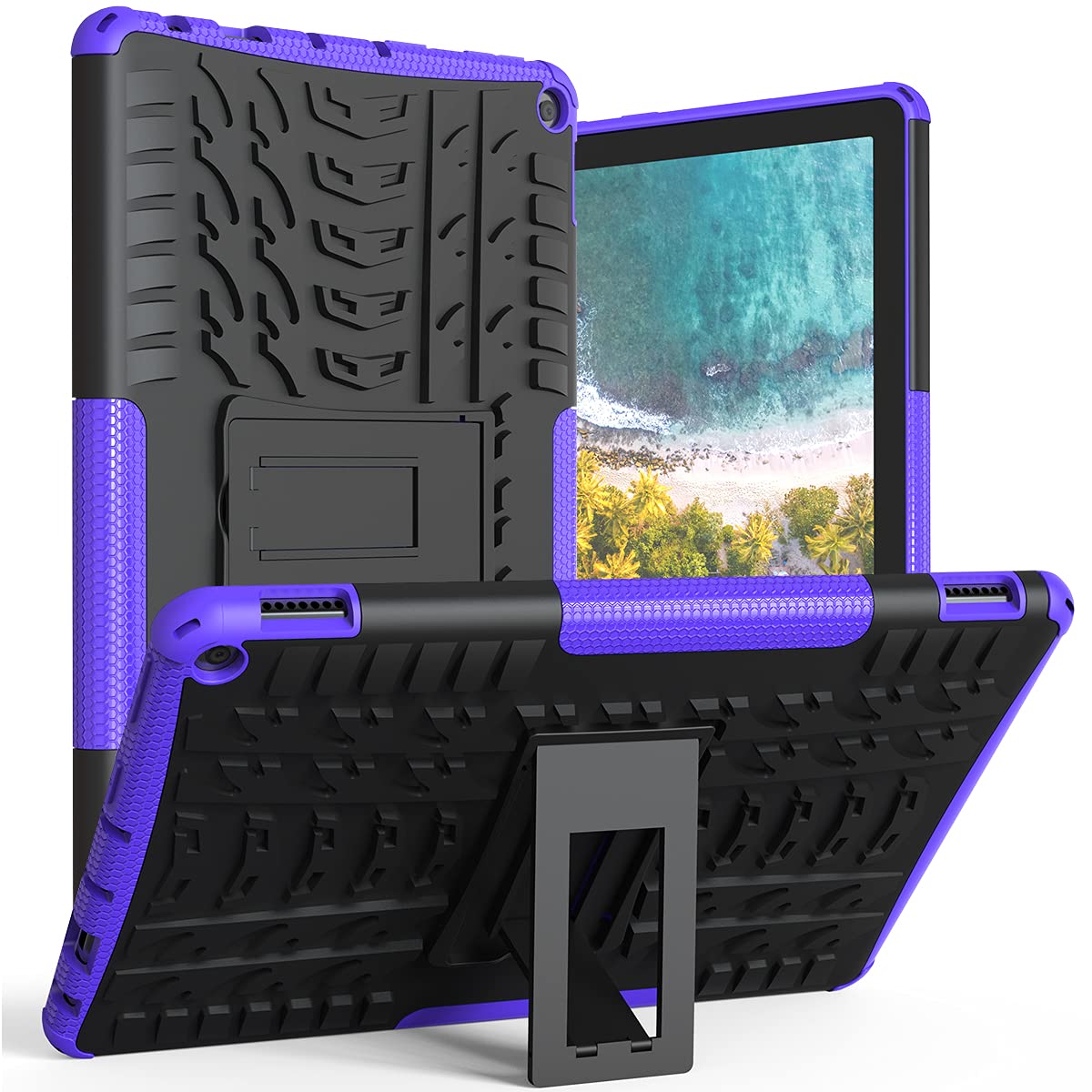 Roiskin Kickstand Case Dual Layer Heavy Duty Shockproof Kids Cover For 2021 Release Tablet 10 & 10 Plus Case 11Thgeneration With