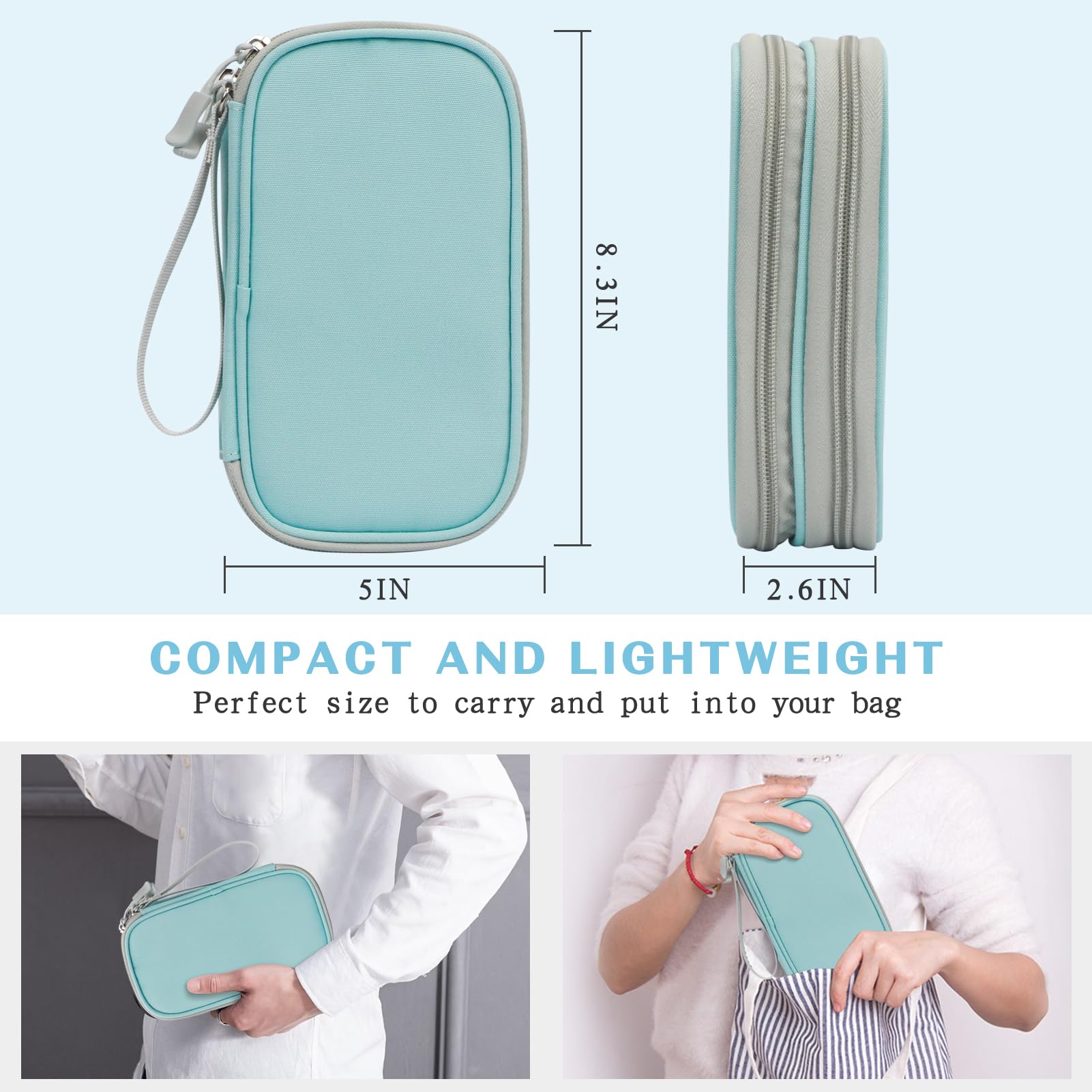 Fyy Electronic Organizer, Travel Cable Organizer Bag Pouch Electronic Accessories Carry Case Portable Waterproof Double Layers S
