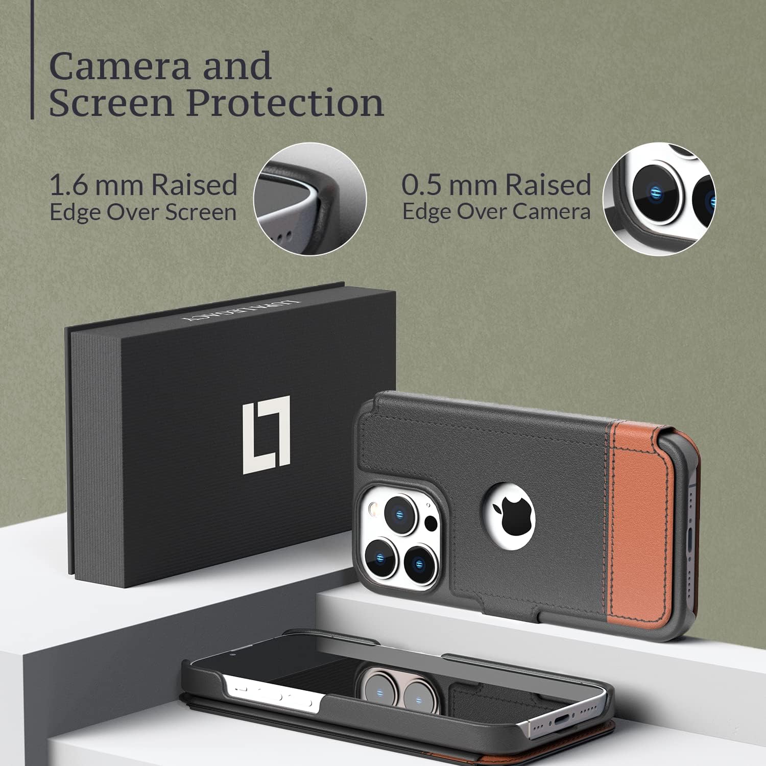 Iphone 16 Pro Max Wallet Case For Women And Men, Slim & Protective, Credit Card Holder, Shockproof Pu Leather Folio Cover Compat