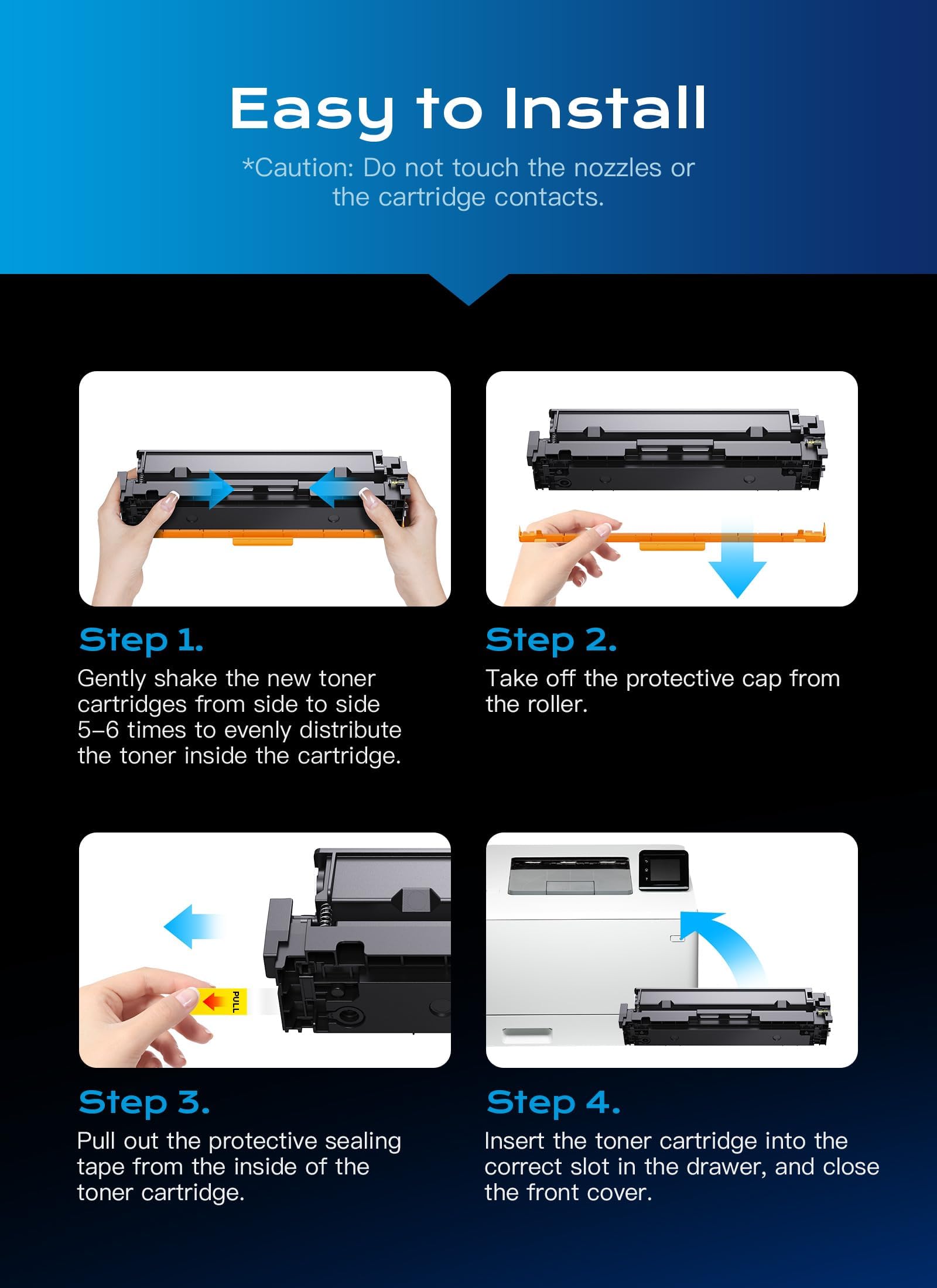 215A W2310A Toner Cartridges High Yield (With Chip) Compatible With Hp 215 A W2311A W2312A W2313A For Color Laserjet Pro Mfp M18