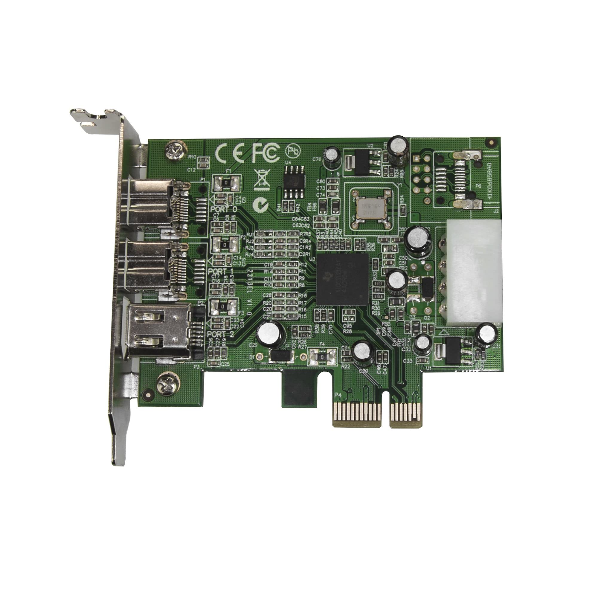 Startech.Com 3 Port 2B 1A Low Profile 1394 Pci Express Firewire Card Adapter   Pci Express 1394A   Pcie Firewire 400 Card (Pex13