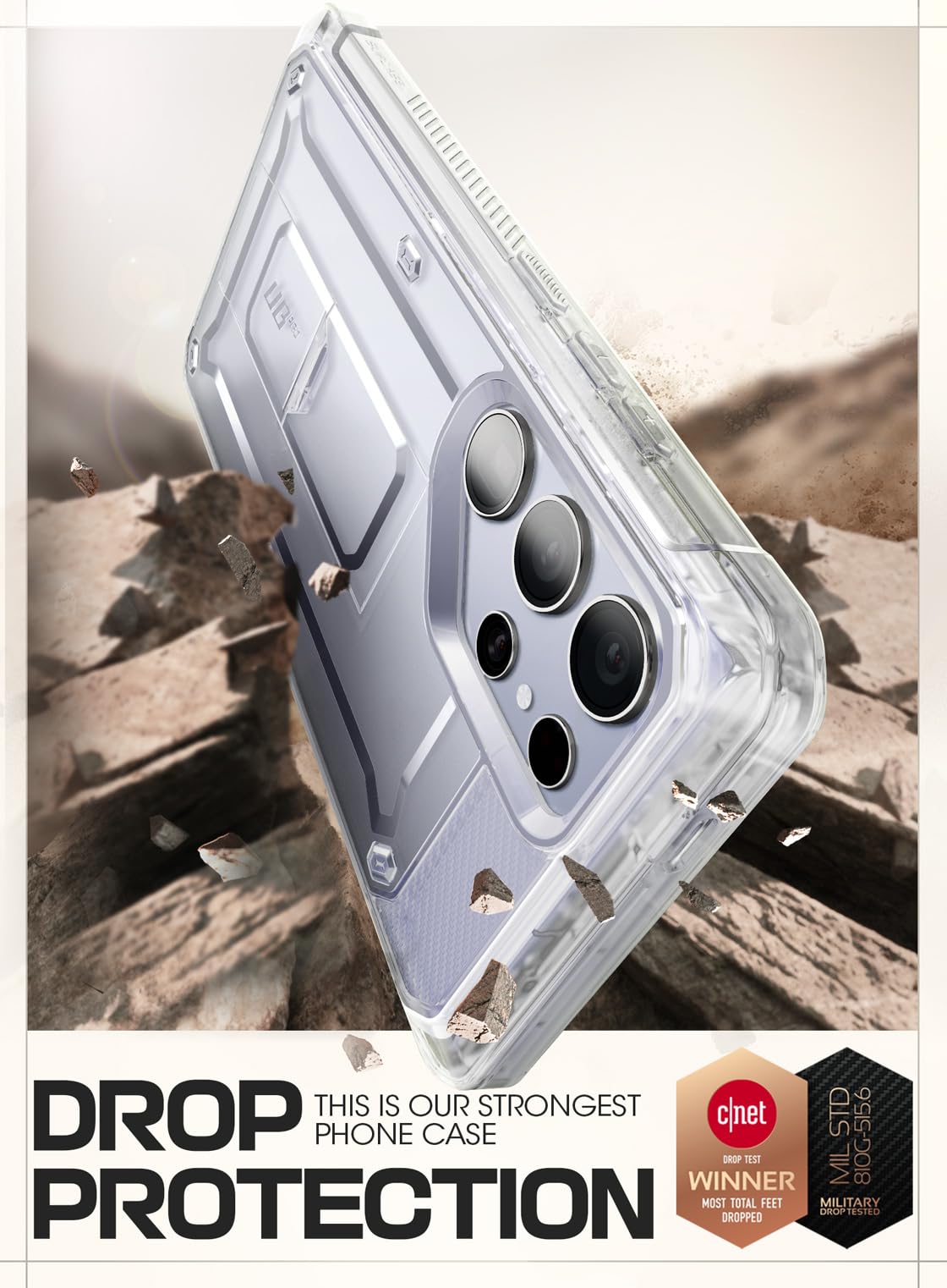 Supcase Unicorn Beetle Pro For Samsung Galaxy S24 Ultra Case With Stand, [2 Front Frame] 360 Full Body Shockproof Belt Clip & Ki