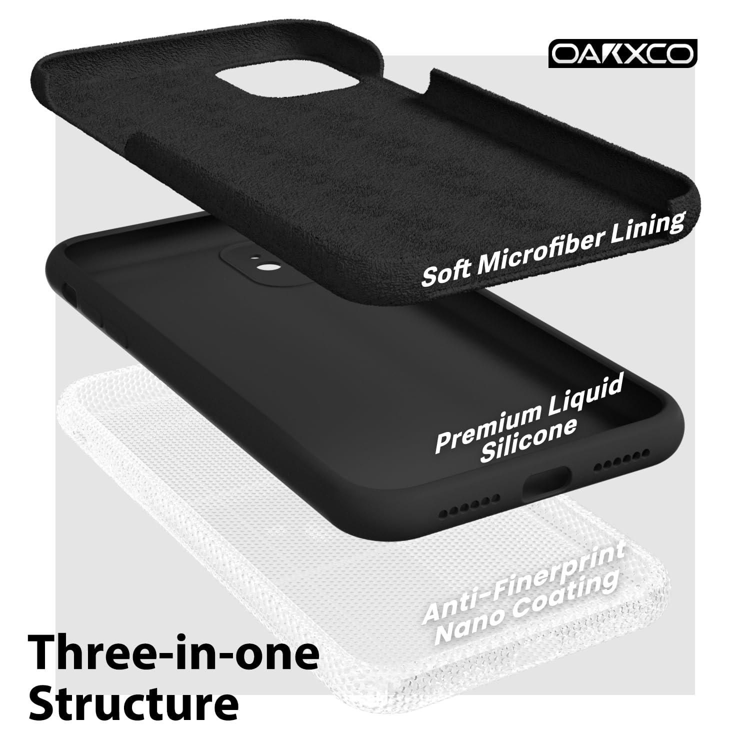 Oakxco For Iphone 11 Phone Case Liquid Silicone, Cute Thin Slim Soft Rubber Tpu Plain Smooth Gel Cover For Women Girl Aesthetic