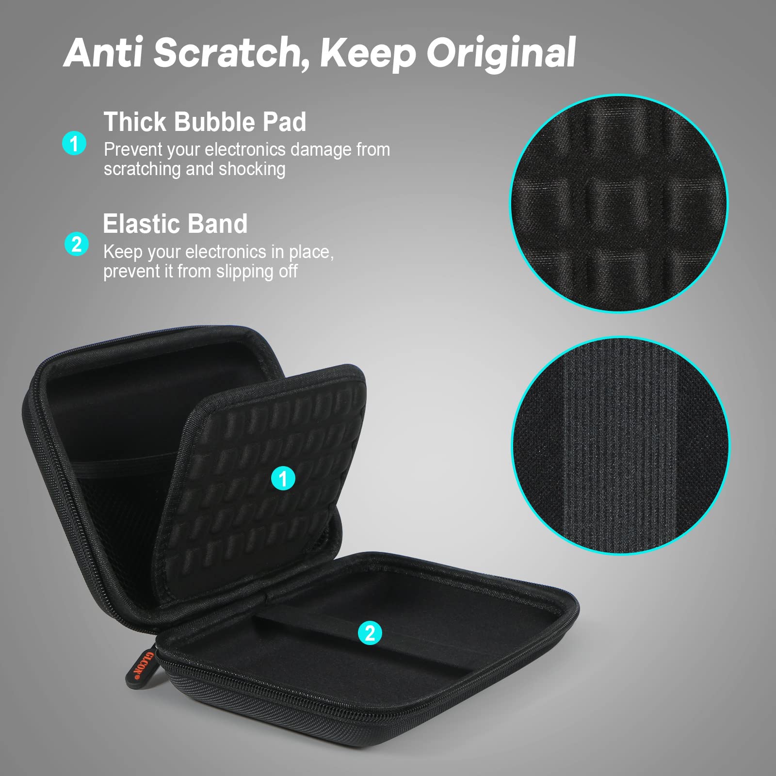 Shockproof Hard Shell Carrying Case For Gps, External Hard Drive, Power Bank, Charger, Cable, Heart Monitor, Cell Phone, Electro