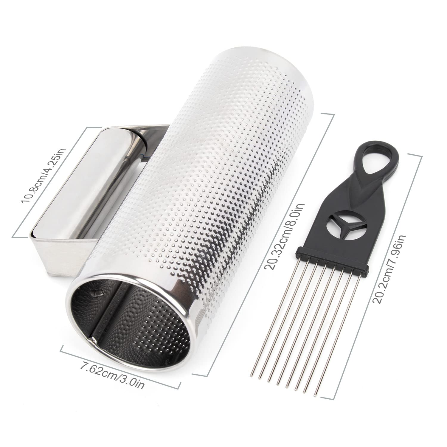 Mowind Metal Guiro Stainless Steel Hand Percussion Musical Instruments With Scraper 8 3