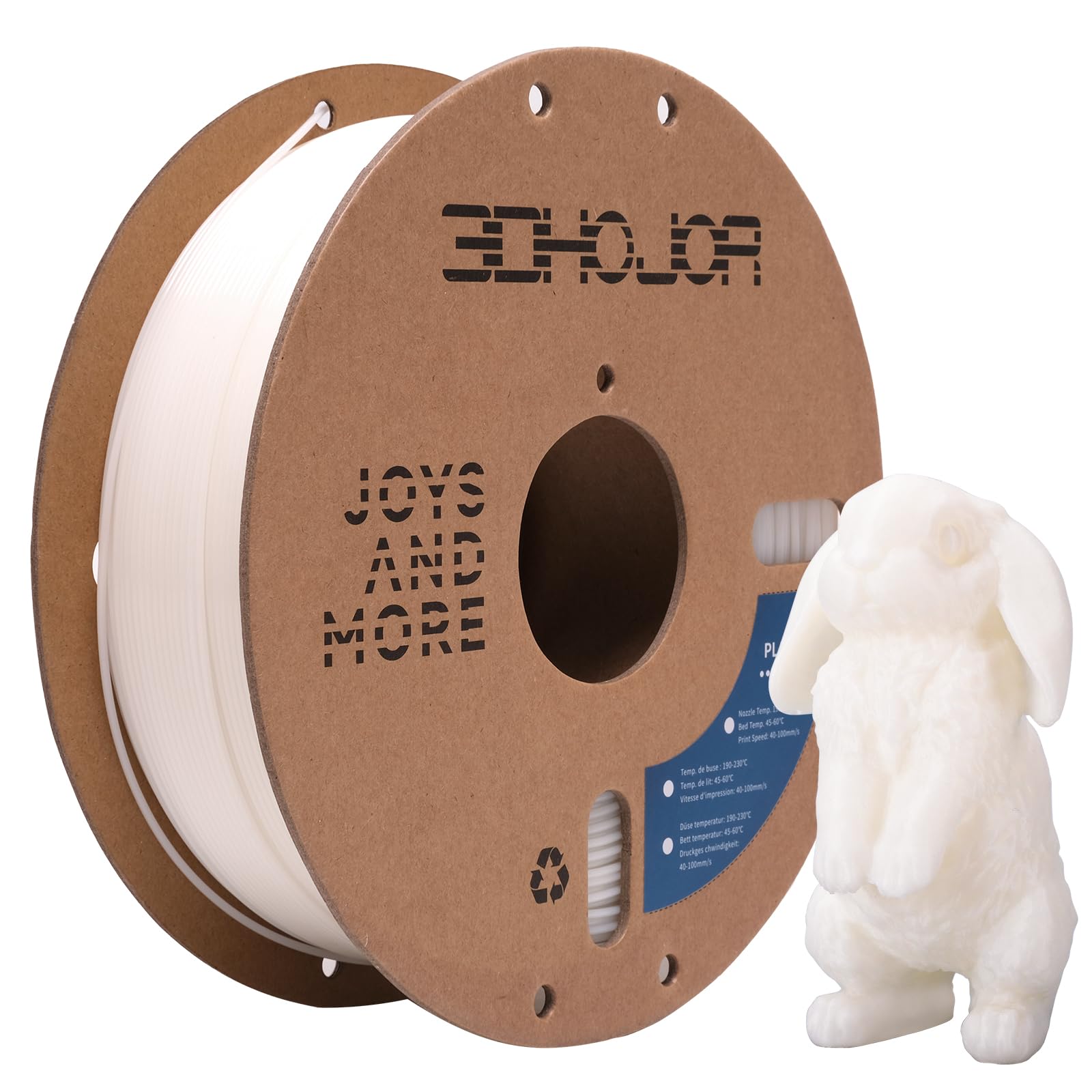 3Dhojor Pla Filament 1.75Mm 3D Printing Filament High Speed Pla Lite 1Kg Cardboard Spool (2.2Lbs), Fit Most Fdm 3D Printer,Dimen