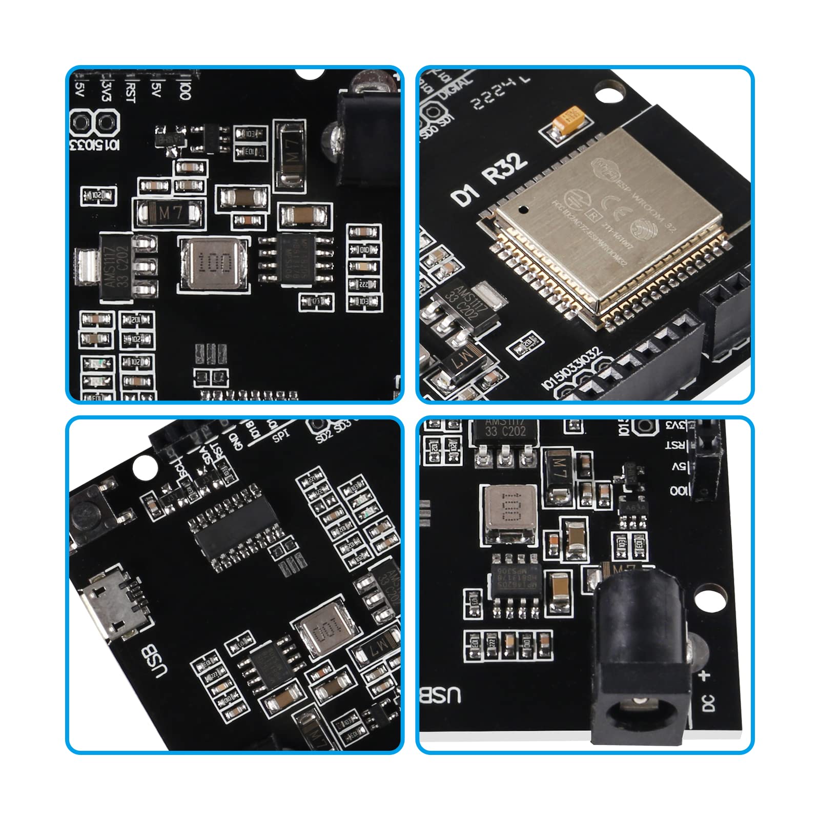 5Pcs Esp32 Esp 32 Wifi Bluetooth Board Module Ch340 4Mb Flash With Micro Usb Development Board