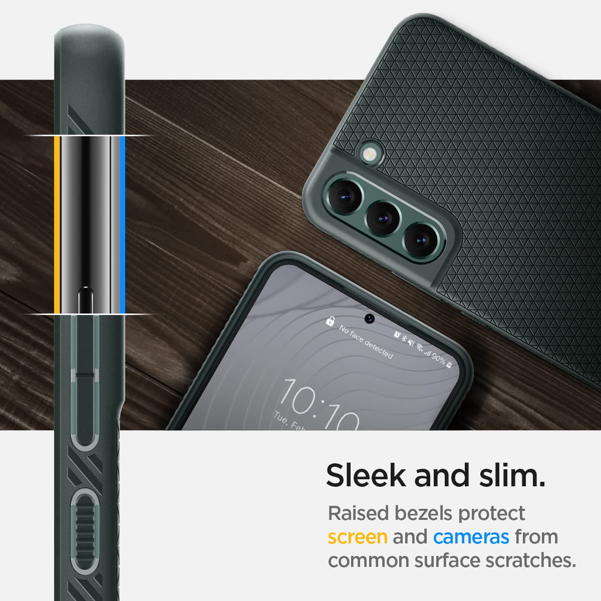 Spigen Liquid Air Designed For Galaxy S22 Plus Case (2022) - Abyss Green