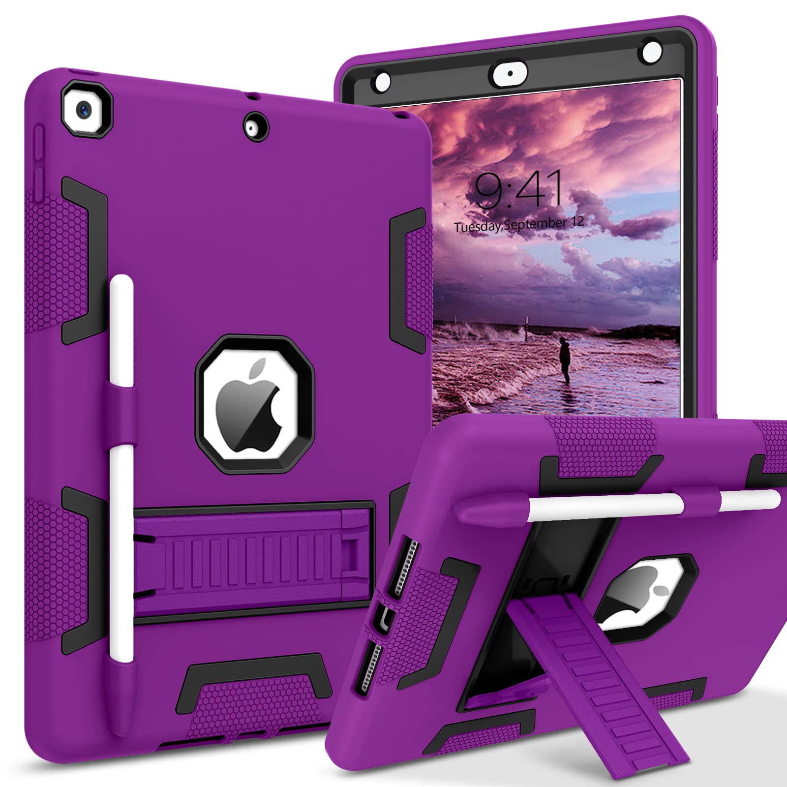 Veningo Ipad 9Th Generation Case, Ipad 8Th Gen Case,Ipad 7Th Gen Case,Ipad 10.2 2021/2020/2019 Case, 3 In 1 Heavy Duty Rugged Sh