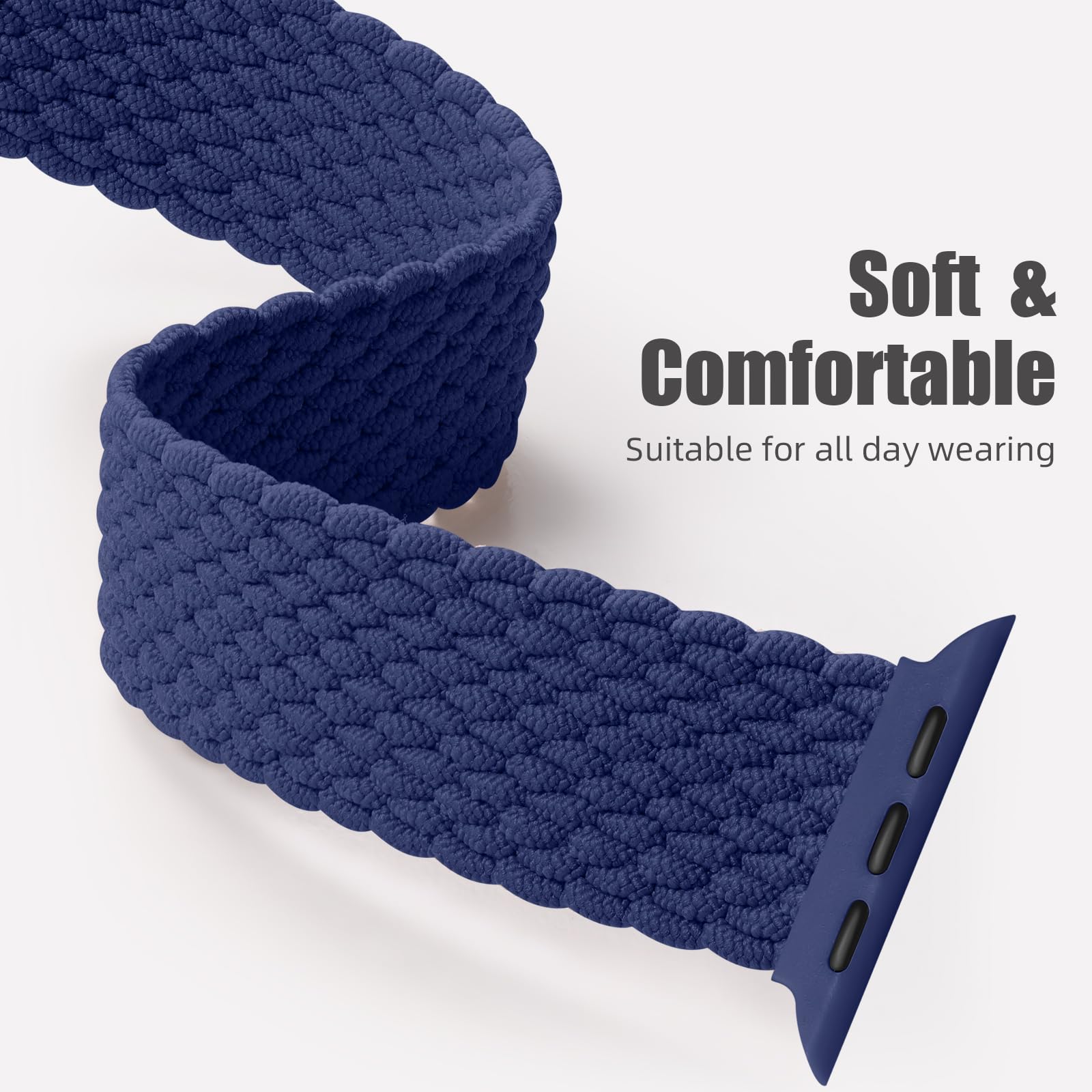 Charlam Sport Solo Loop Compatible With Apple Watch Band 49Mm 46Mm 45Mm 44Mm 42Mm 41Mm 40Mm 38Mm Men Women, Adjustable Magnetic