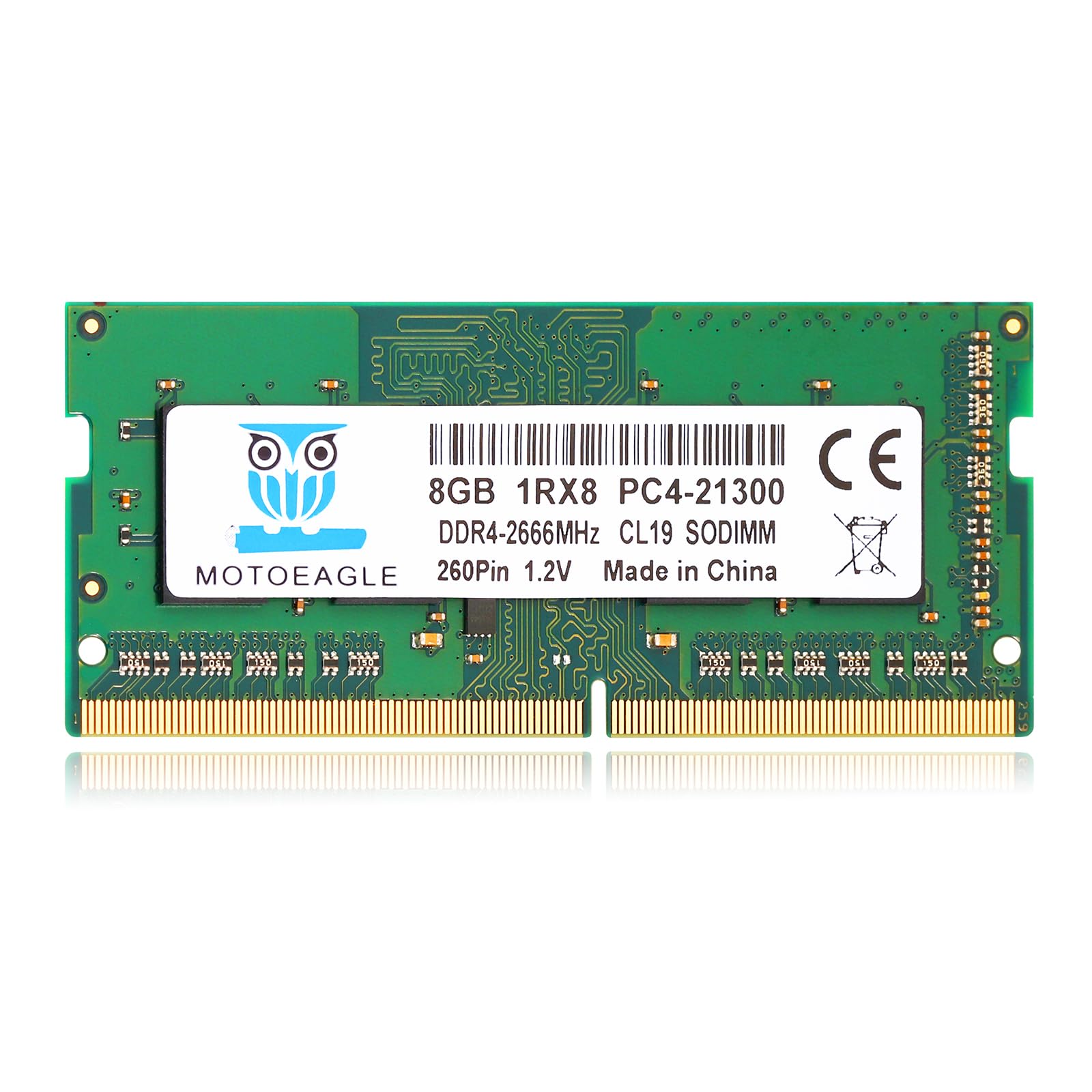 8Gb 1Rx8 Ddr4 2666Mhz Pc4 21300 (Pc4 2666V) Cl19 Sodimm 1.2V 260 Pin Non Ecc So Dimm Laptop Notebook Ram Memory Module