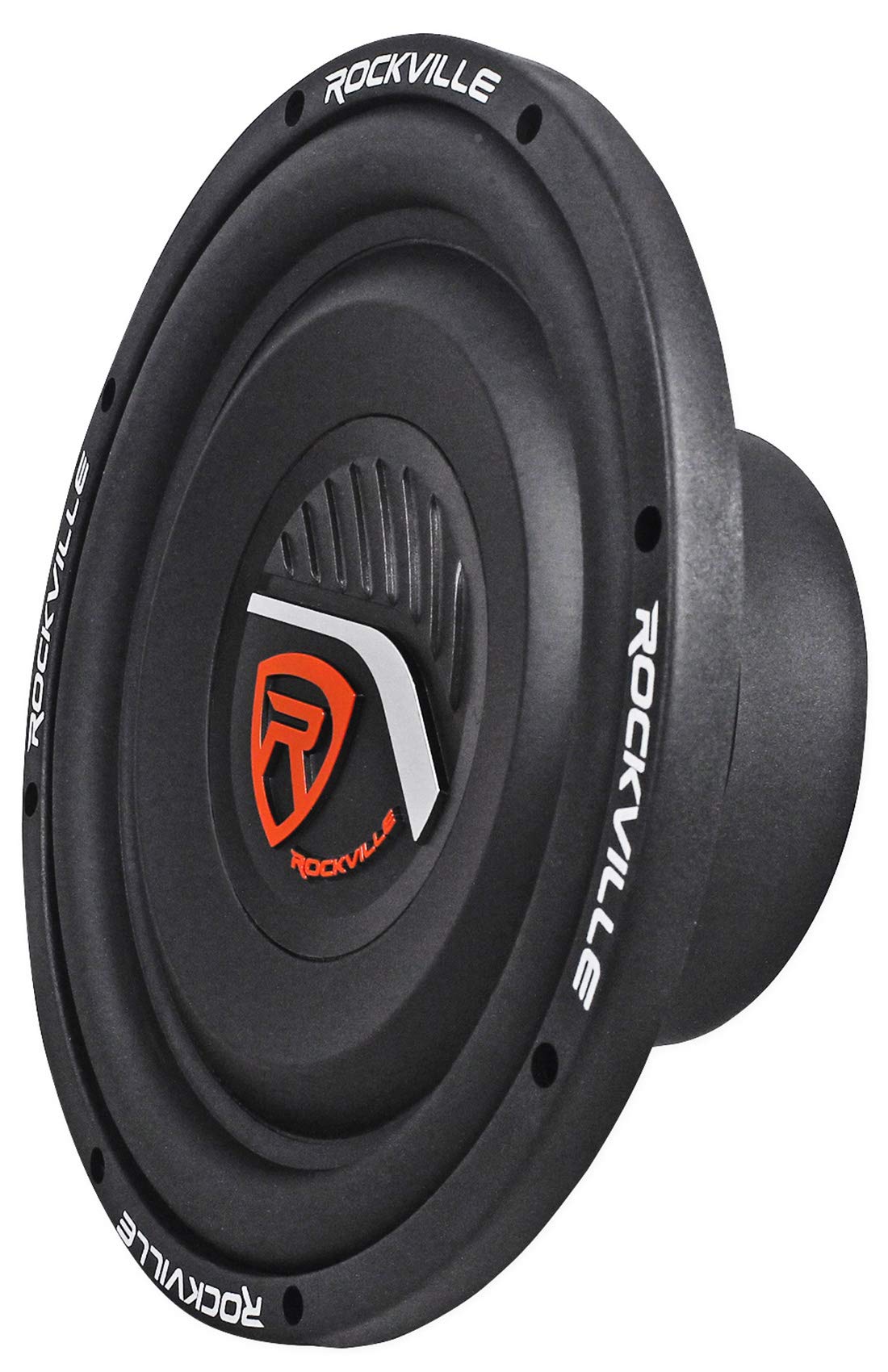 Rockville W10T4-S4 10 Shallow Mount 1200w Peak Car Subwoofer 4-Ohm Sub 300w RMS CEA Rated