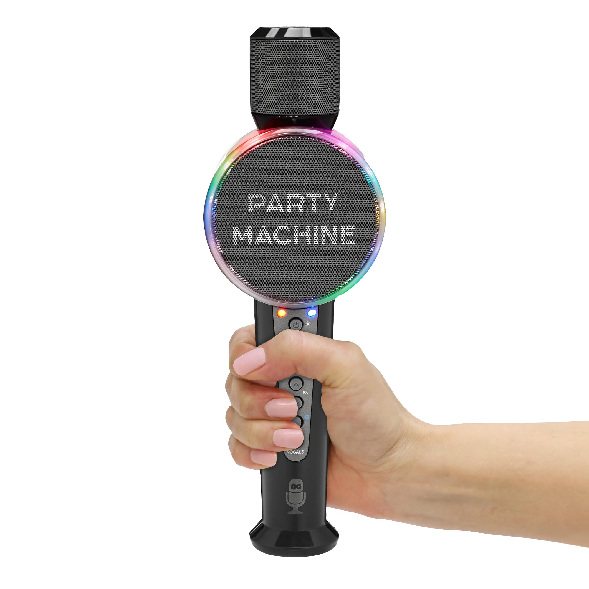 Singing Machine Wireless Karaoke Microphone for Kids & Adults, Party Machine Mic (Black) - Portable Handheld Bluetooth Microphon