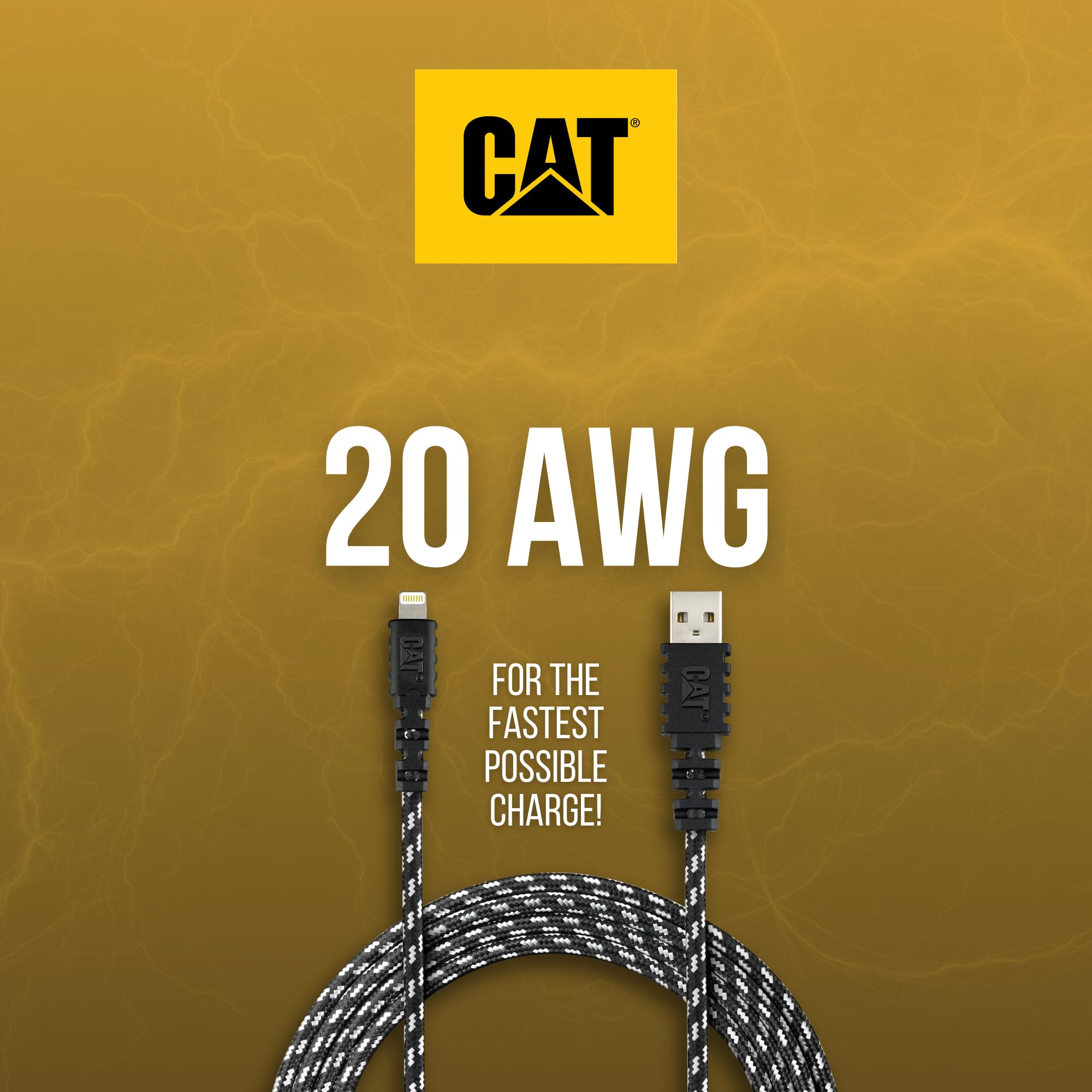 Cat Charger Cable   Iphone Charger Fast Charging 10 Ft Long Apple Certified Lightning Cable   Usb A Male To Male   Apple Mfi Certified Ultra Strong + Durable Ipad/Iphone Charging Cable