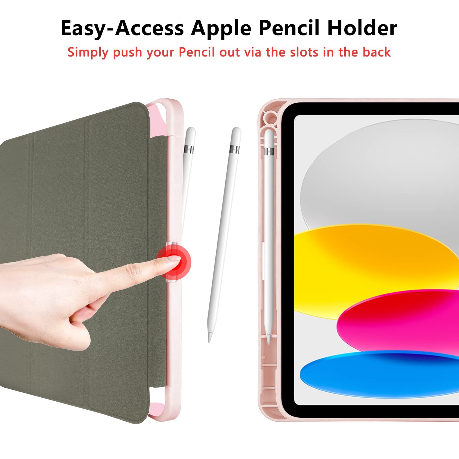 Topperfekt Ipad 10Th Generation Case 2022 10.9 Inch 2022 A2757 A2777 A2696, Tpu Shockproof Frame And Protective Leather Cover [B