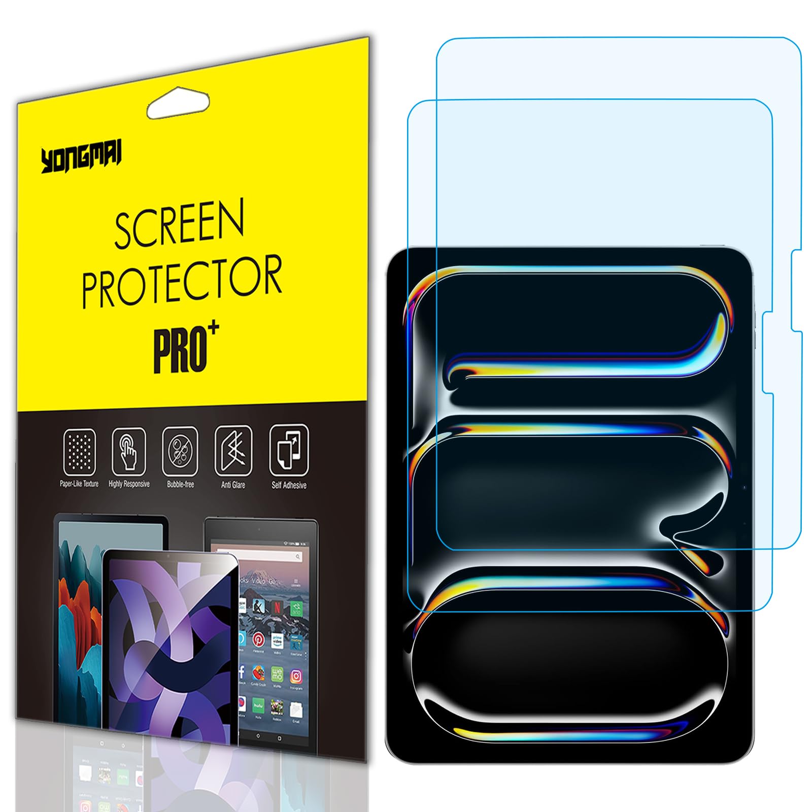 2 Pack   Blue Light Blocking Screen Protector Compatible With Ipad Pro 11 Inch 2024 5Th Generation M4, Anti Blue Light Anti Glar