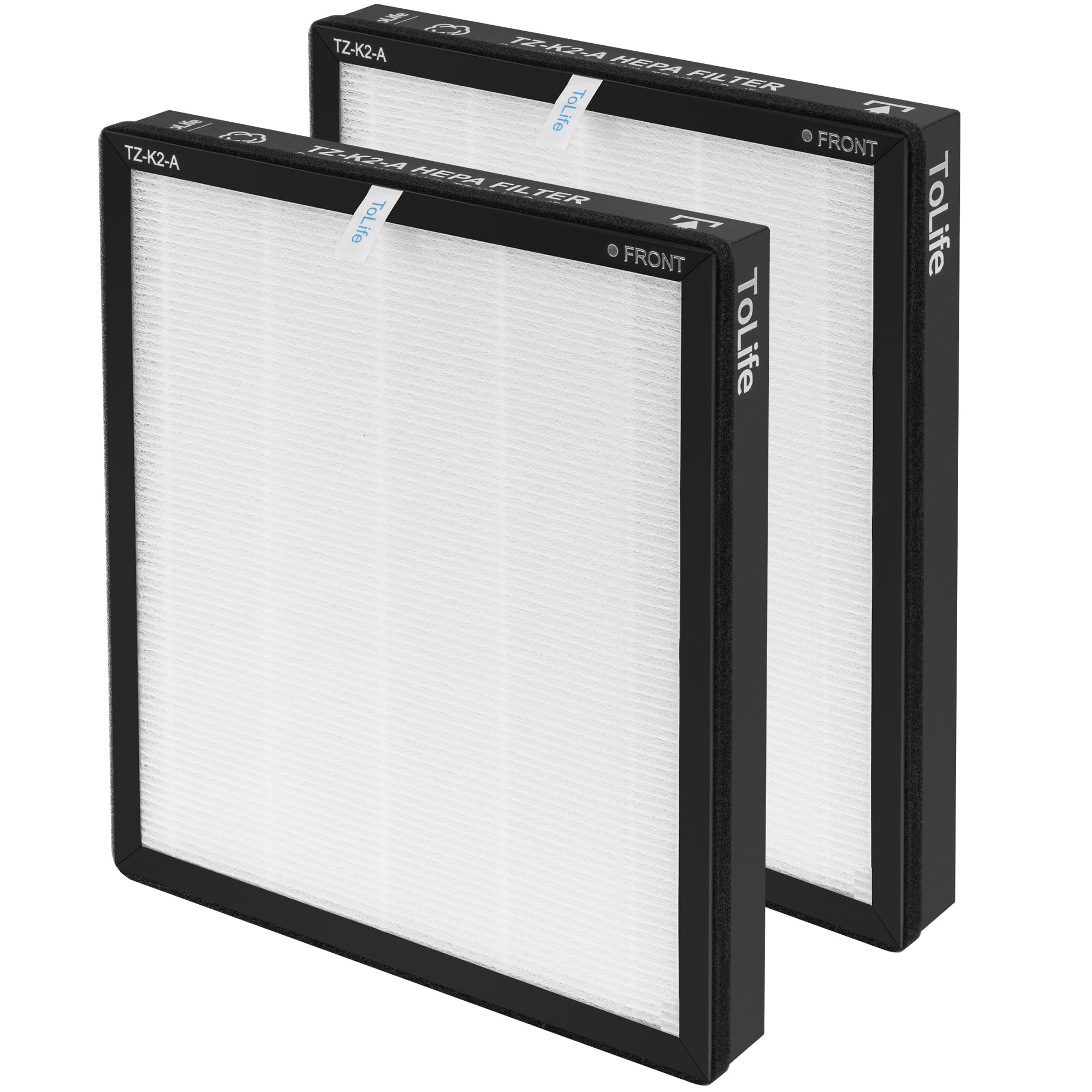 Tolife Tz K2 Air Purifier Replacement Filter, 3 In 1 Hepa High Efficiency Activated Carbon Filter, Tz K2 A, 2 Pack