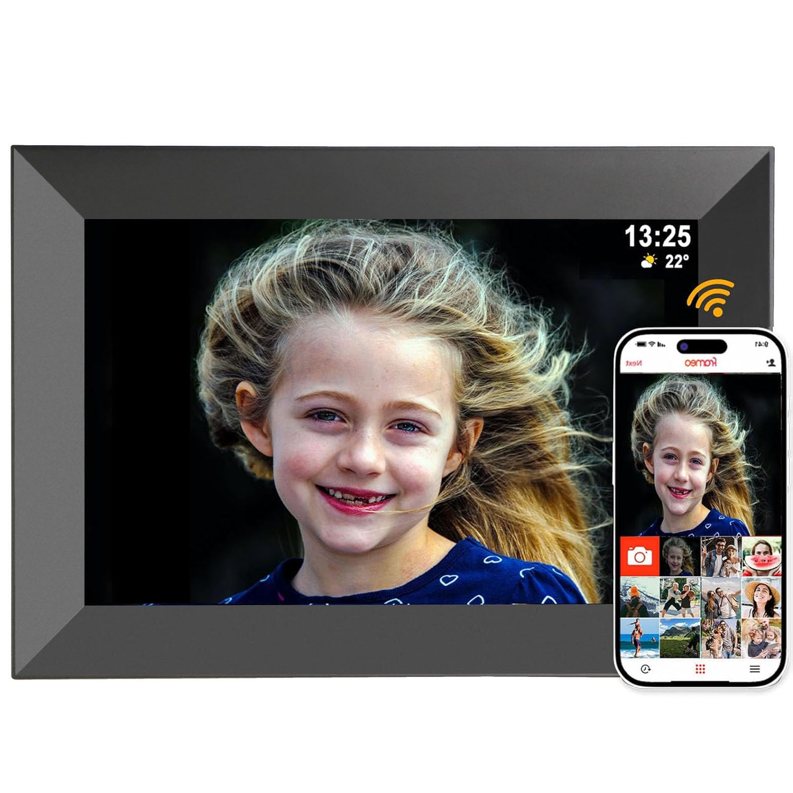 Ssini 10.1 Inch Smart Wifi Digital Picture Frame 1280X800 Hd Ips Touch Screen Photo Frame Electronic,Auto Rotate,Built In 32Gb S