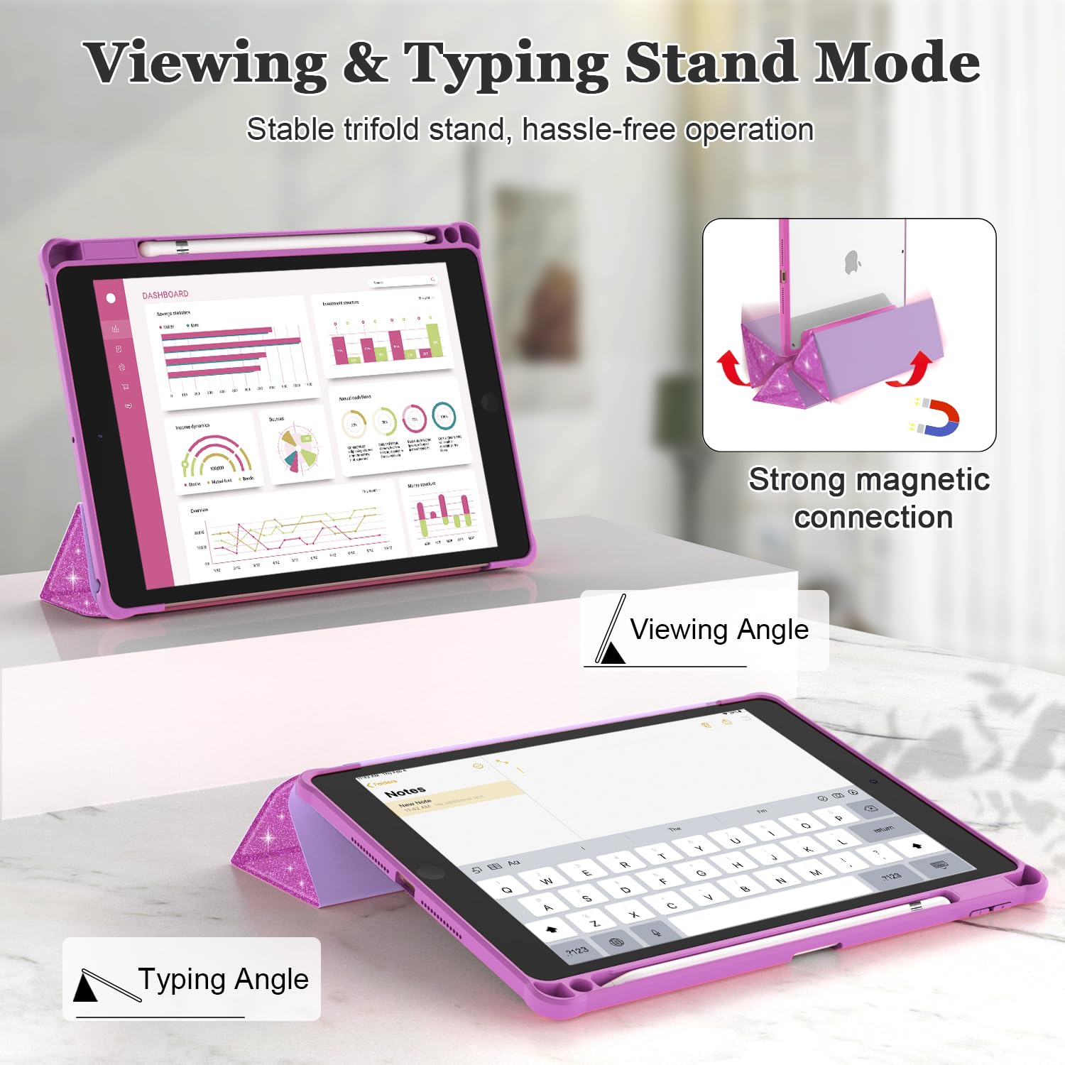 Okp For Ipad 9Th/ 8Th/ 7Th Generation Case (2021/2020/2019), Ipad 10.2 Inch Cases With Trifold Stand, Slim Ipad 9/8/7 Th Cover W