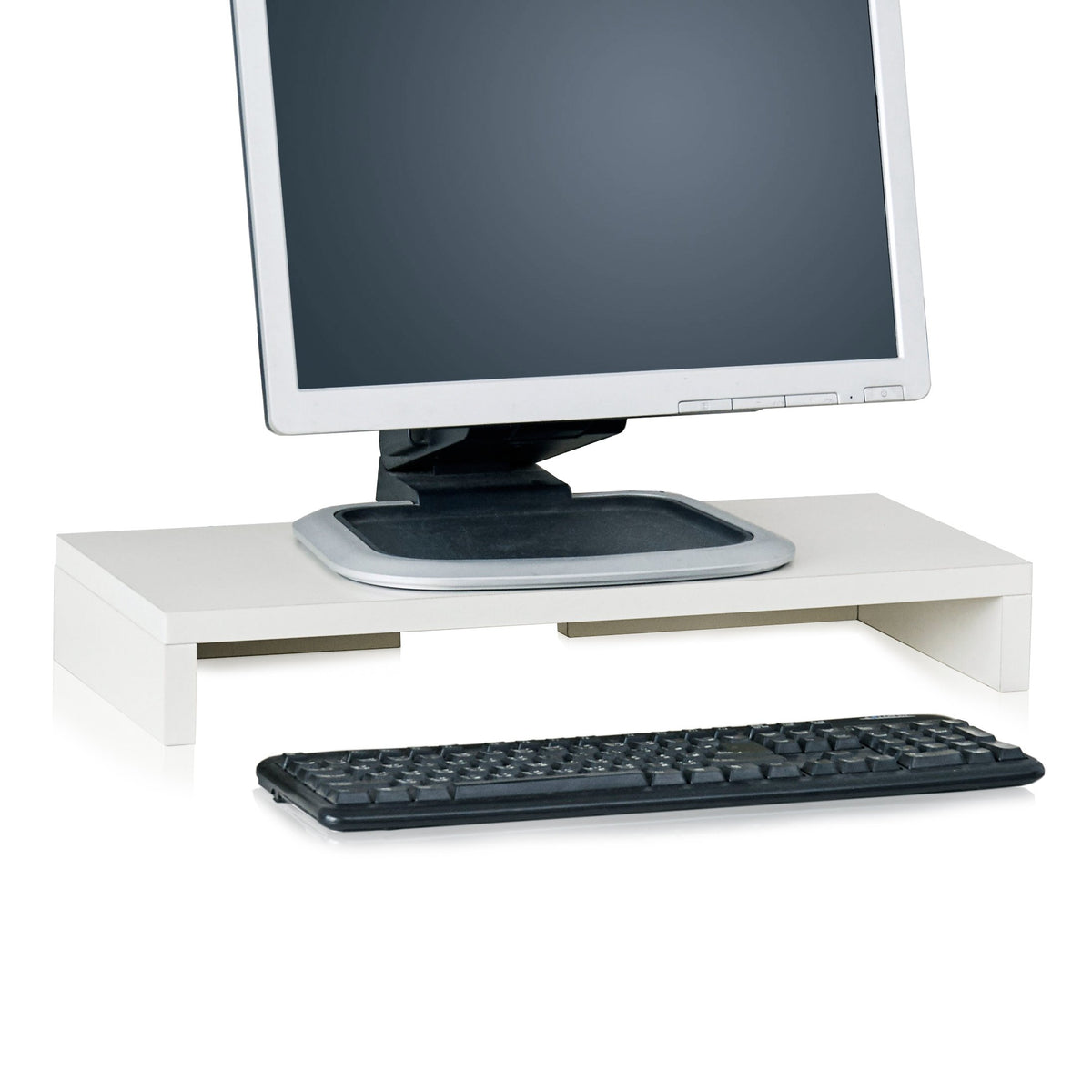 Way Basics Tv Pc Desktop Modern Computer Monitor Stand Screen Riser (Tool Free Assembly And Uniquely Crafted From Sustainable No