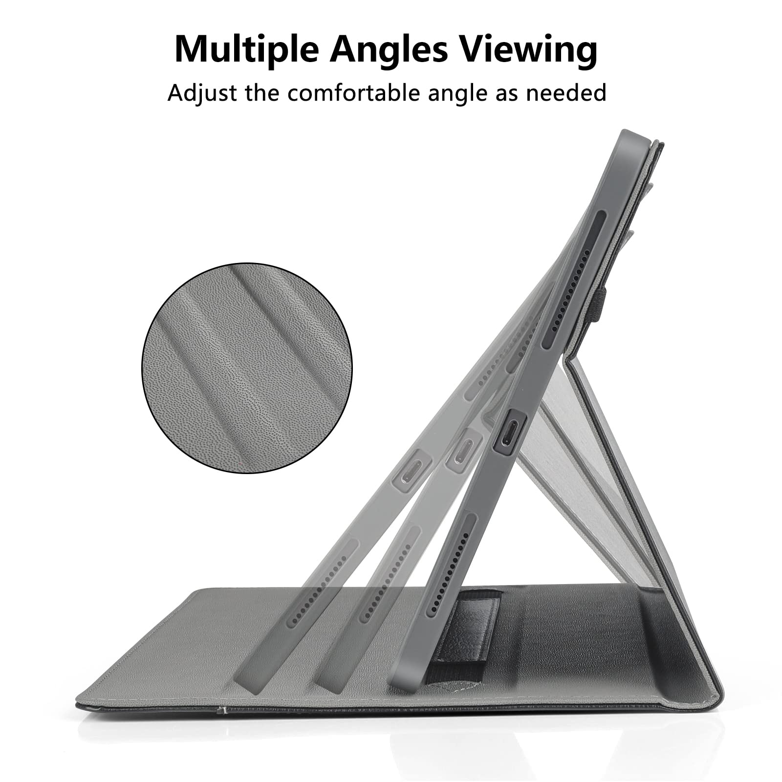 Hfcoupe Ipad Pro 12.9 Case 6Th Generation 2022 / 5Th Gen 2021, 12.9 Inch Ipad Pro Case With Pencil Holder And Pocket, Multiple A