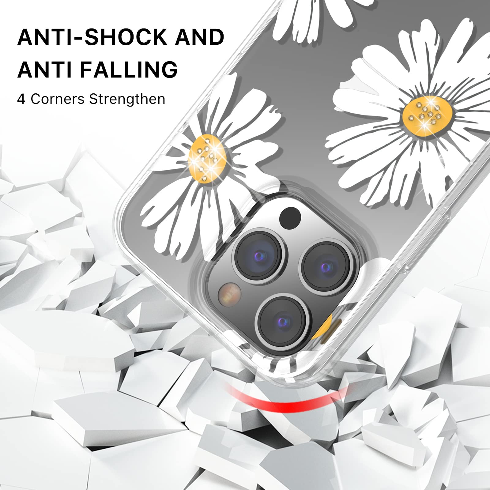 Mybat Pro Slim Clear Crystal Case For Iphone 14 Pro Max Case 6.7 Inch, Cute Stylish Mood Series For Women Girls Shockproof Non-Y