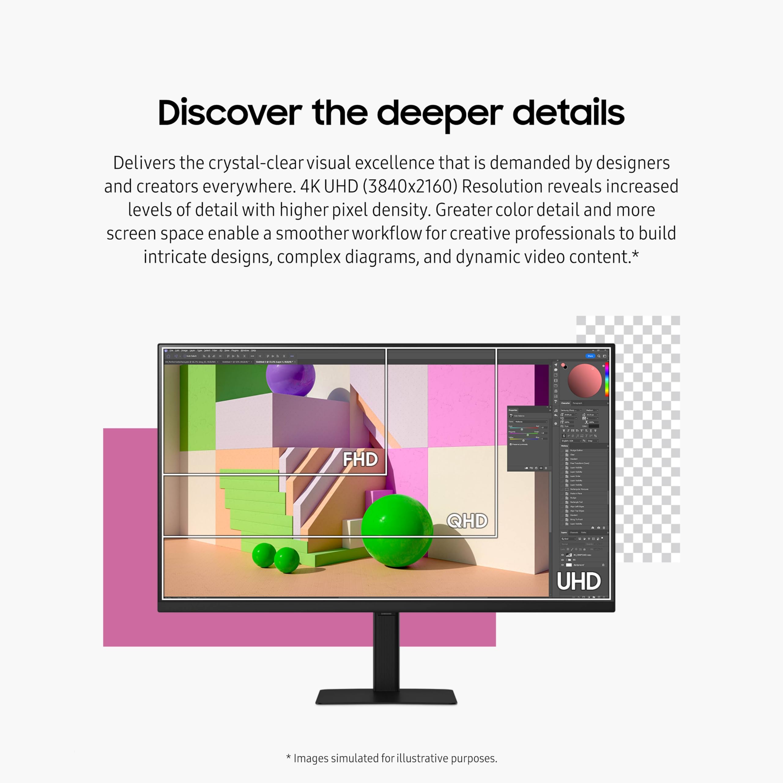 Samsung 32 Inch Viewfinity S7 (S70D) Series 4K Uhd High Resolution Monitor With Hdr10, Multiple Ports, Easy Setup Stand, Advance