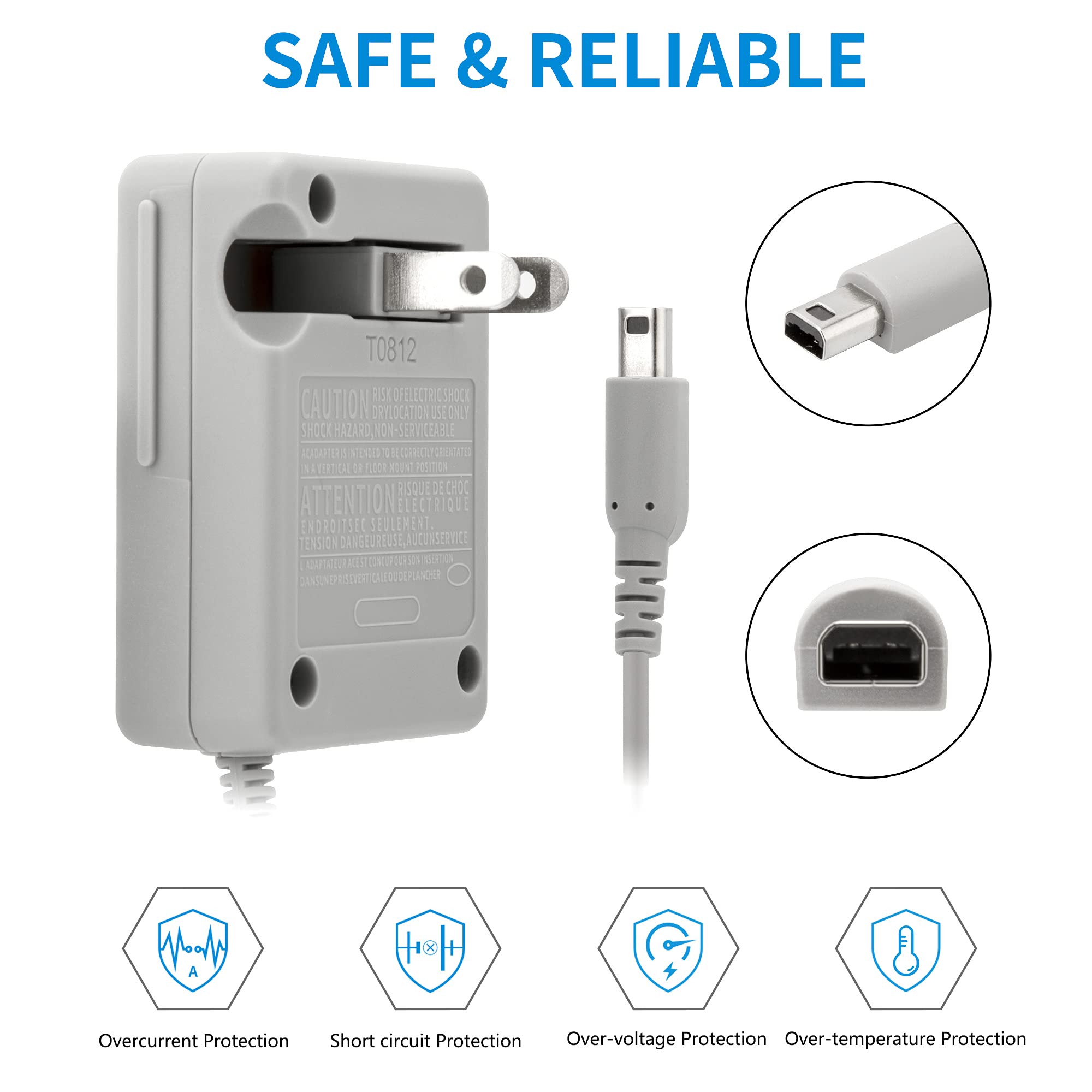 Funturbo 3Ds Charger & Earbuds Kit - Ac Power Adapter Charging Cable For Nintendo 3Ds/3Ds Xl/2Ds/2Ds Xl/Dsi Xl