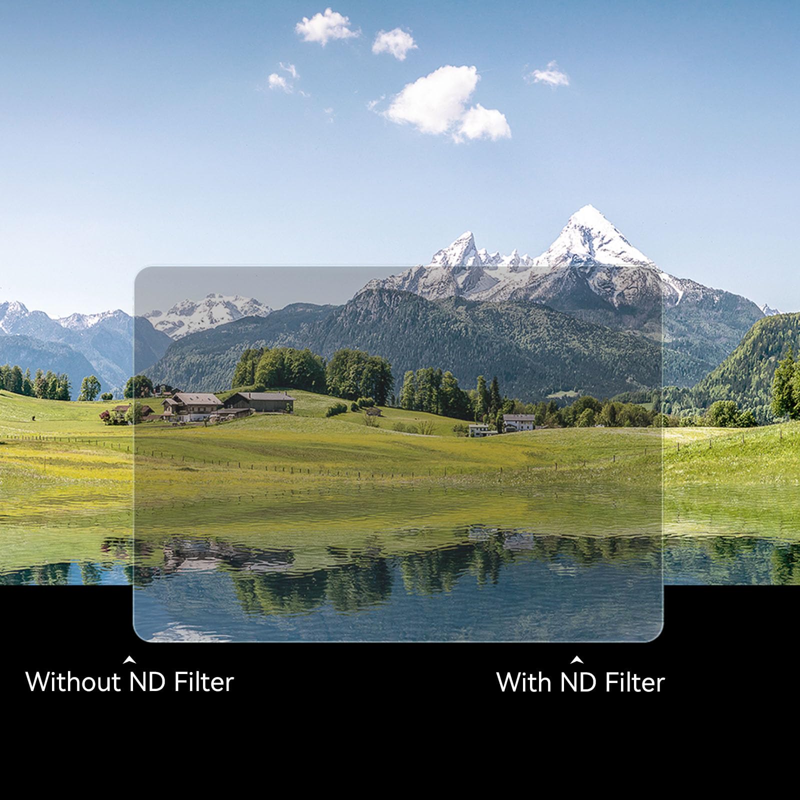 Smallrig 4 X 5.65 Nd 1.8 (6 Stop) Filter, Square Neutral Density Filter, 4Mm Thick Multi Layer Coated B270 Optical Glass, 1.56%