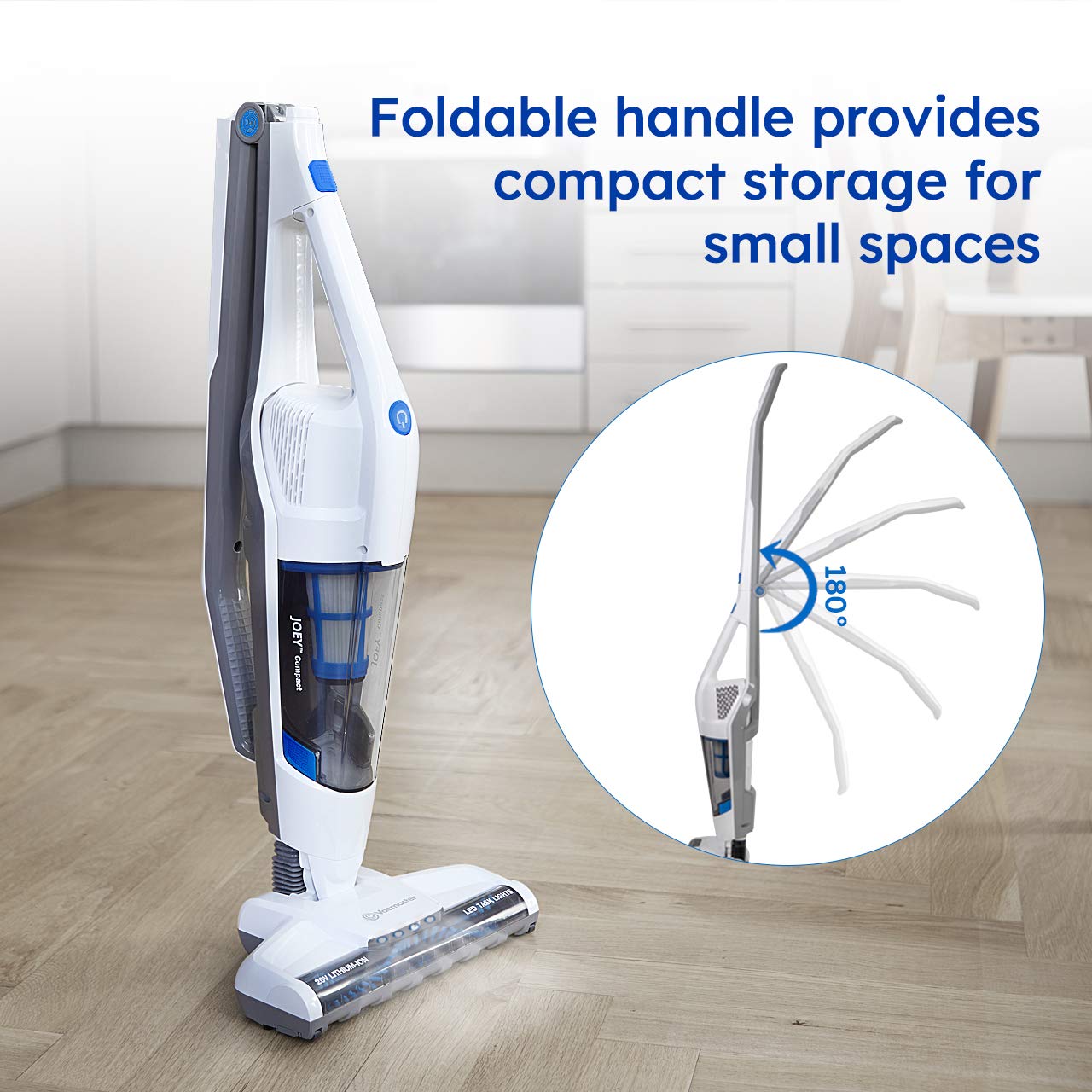 Vacmaster Vsd1801 Cordless Handheld & Stick Vacuum Cleaner 2 In 1, Rechargeable Li Ion Battery Powerful Lightweight For Hardwood