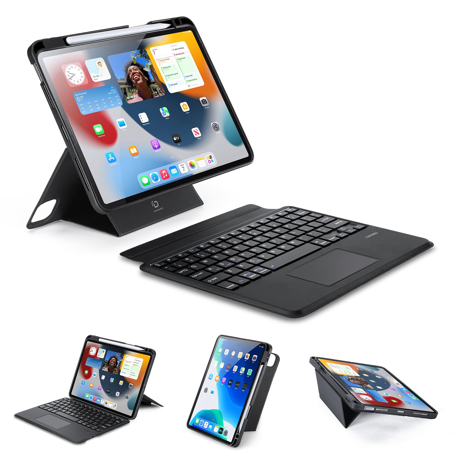 DUX DUCIS iPad 9th Generation Case with Keyboard 8th/7th Gen/iPad Pro 10.5 / iPad Air 3, Multi-Touch Trackpad and Pencil Holder,