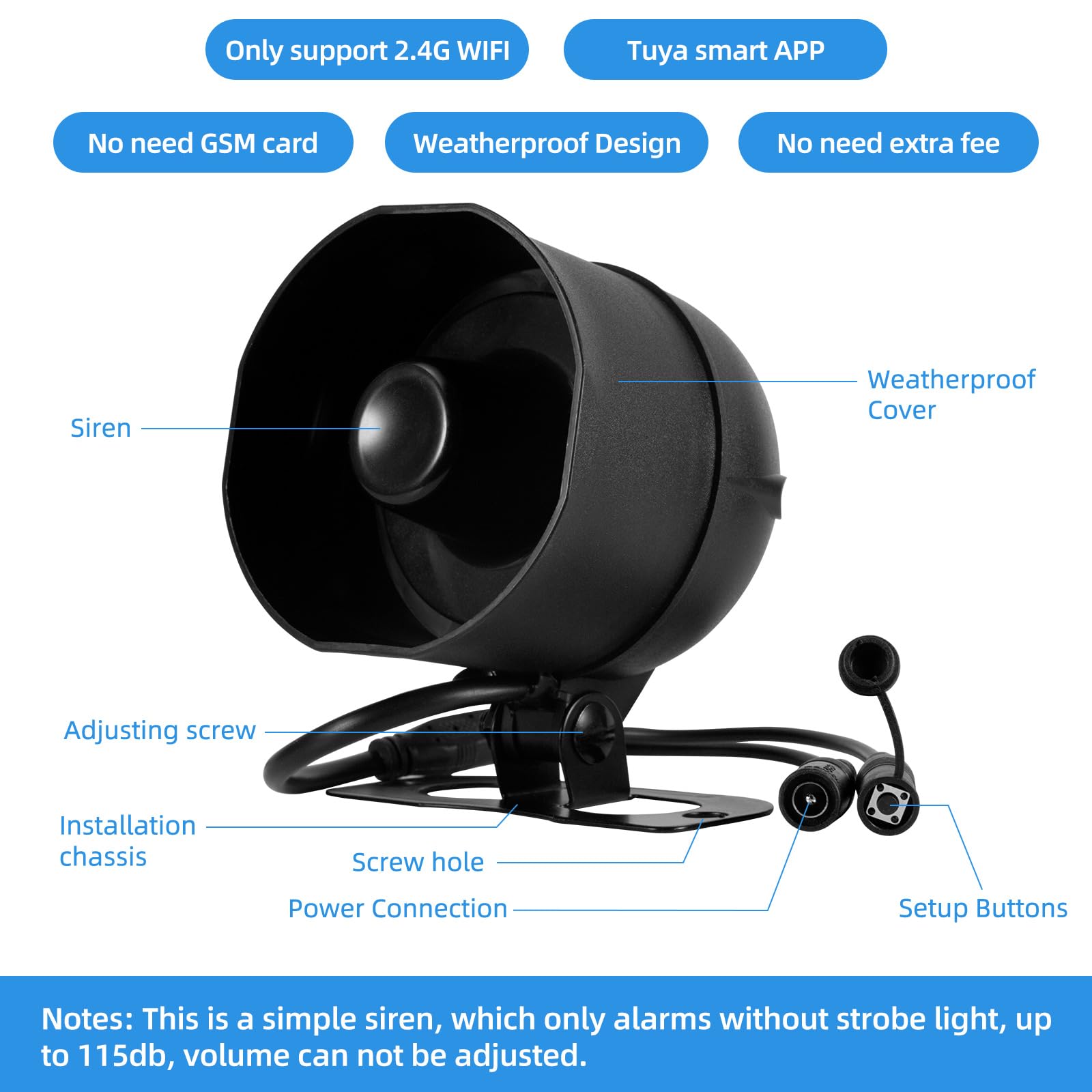 Kerui Wifi Home Security Alarm System 8 Piece Kit Door Alarm System Diy Siren Door/Window Sensors Remotes Burglar Alarm For House Apartment Office,Compatible With Alexa Google Home