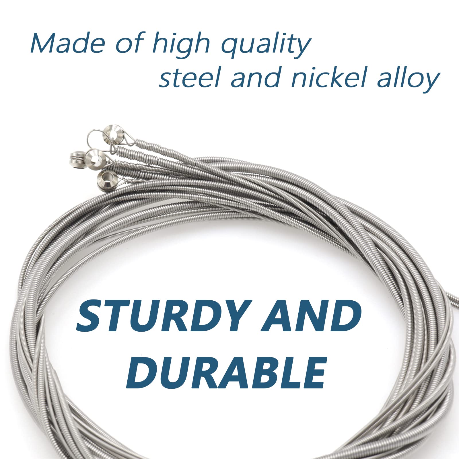 Cheerock Stainless Steel 5 String Bass Strings Replacement Set, Acoustic Bass Strings, Electric Bass String, 5 String Bass Instr