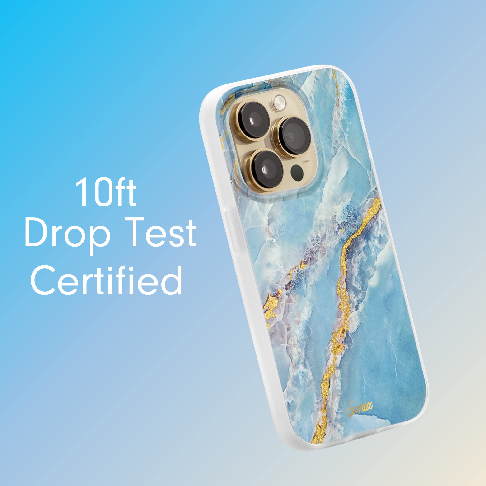 Sonix Case For Iphone 14 Pro Max | Compatible With Magsafe | 10Ft Drop Tested | Ice Blue Marble
