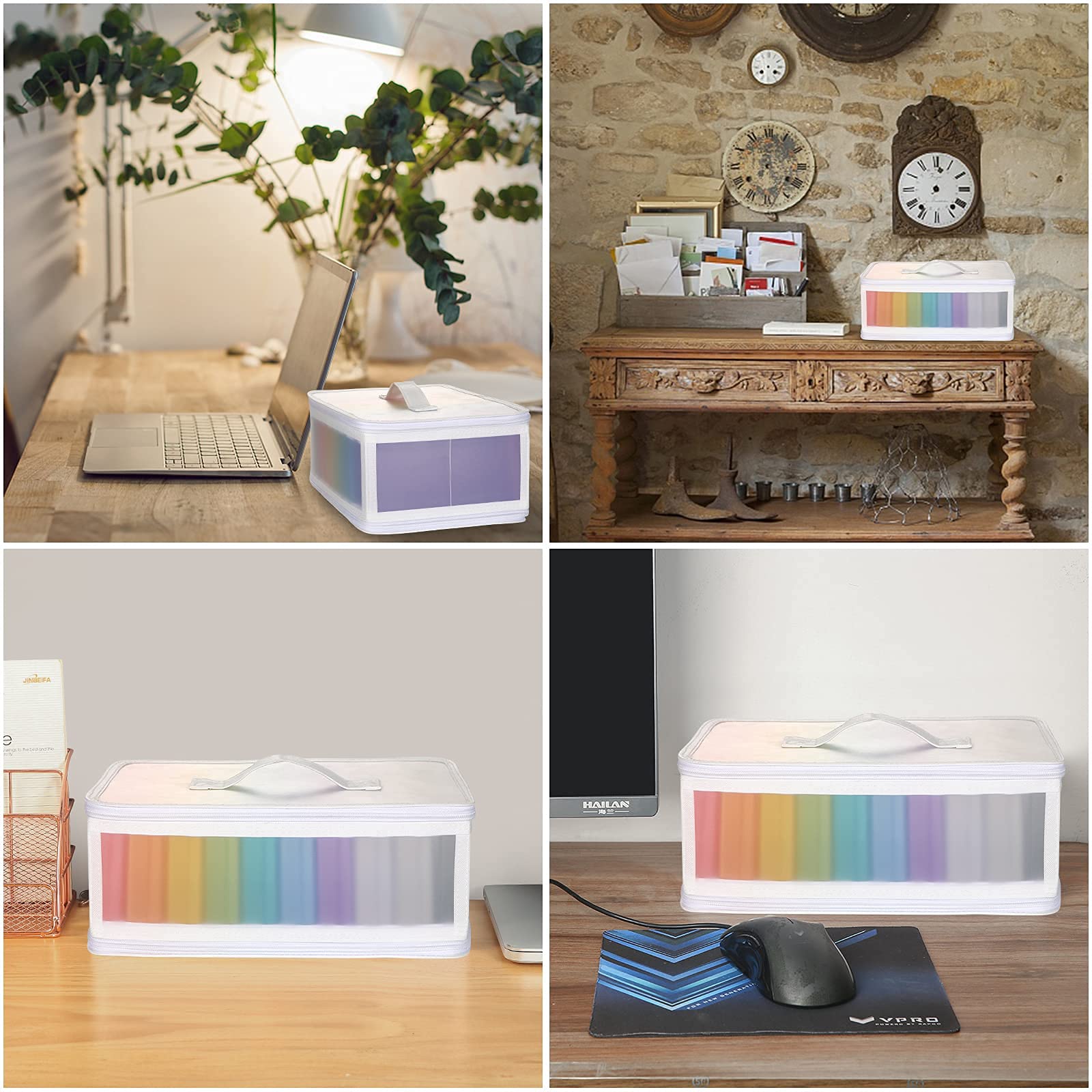 Gbivbe Photo Storage Bag 4X6, 10 Inner Large Photo Storage Box Photo Cases Store Up To 1000 Photos, Photo Organizer Cards Craft