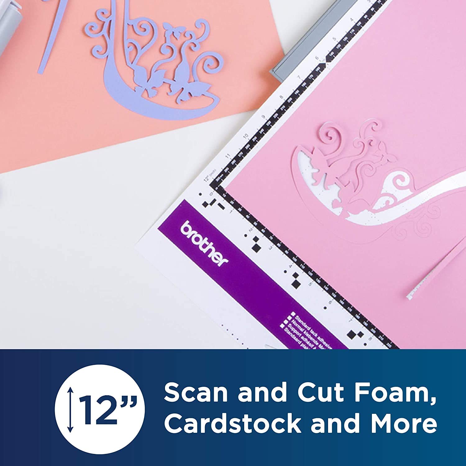 Brother Scanncut Dx Mats, 12' X 12' Standard And Low Tack Adhesives, 3 Each, And 12' X 12' Non Tack Scanning Mat