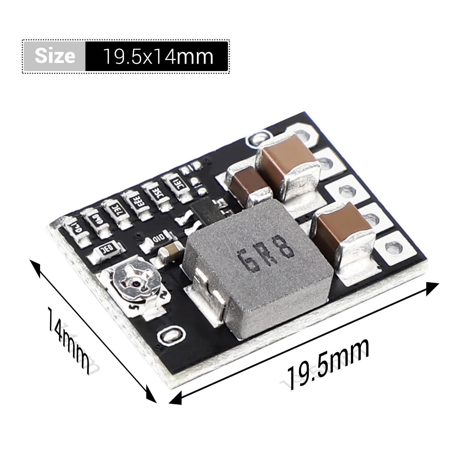 Drok Dc 5V Power Converter, 5Pcs Mini Voltage Buck Regulator Dc 4.5 20V 12V 9V Step Down To 5V Reducer Transformer Board 3A 10W